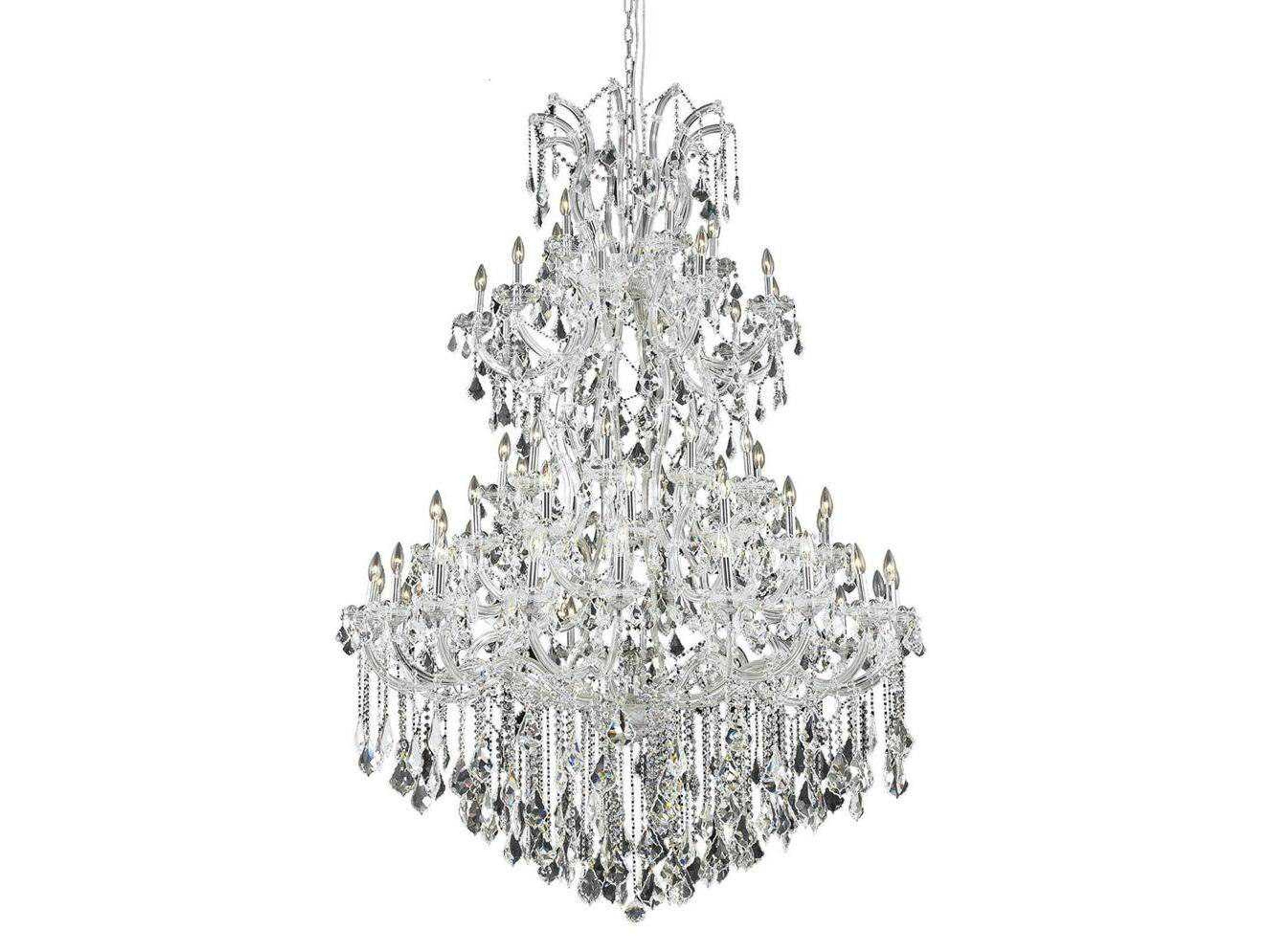 Maria Theresa 61-Light Chrome Clear Crystal Candelabra Chandelier