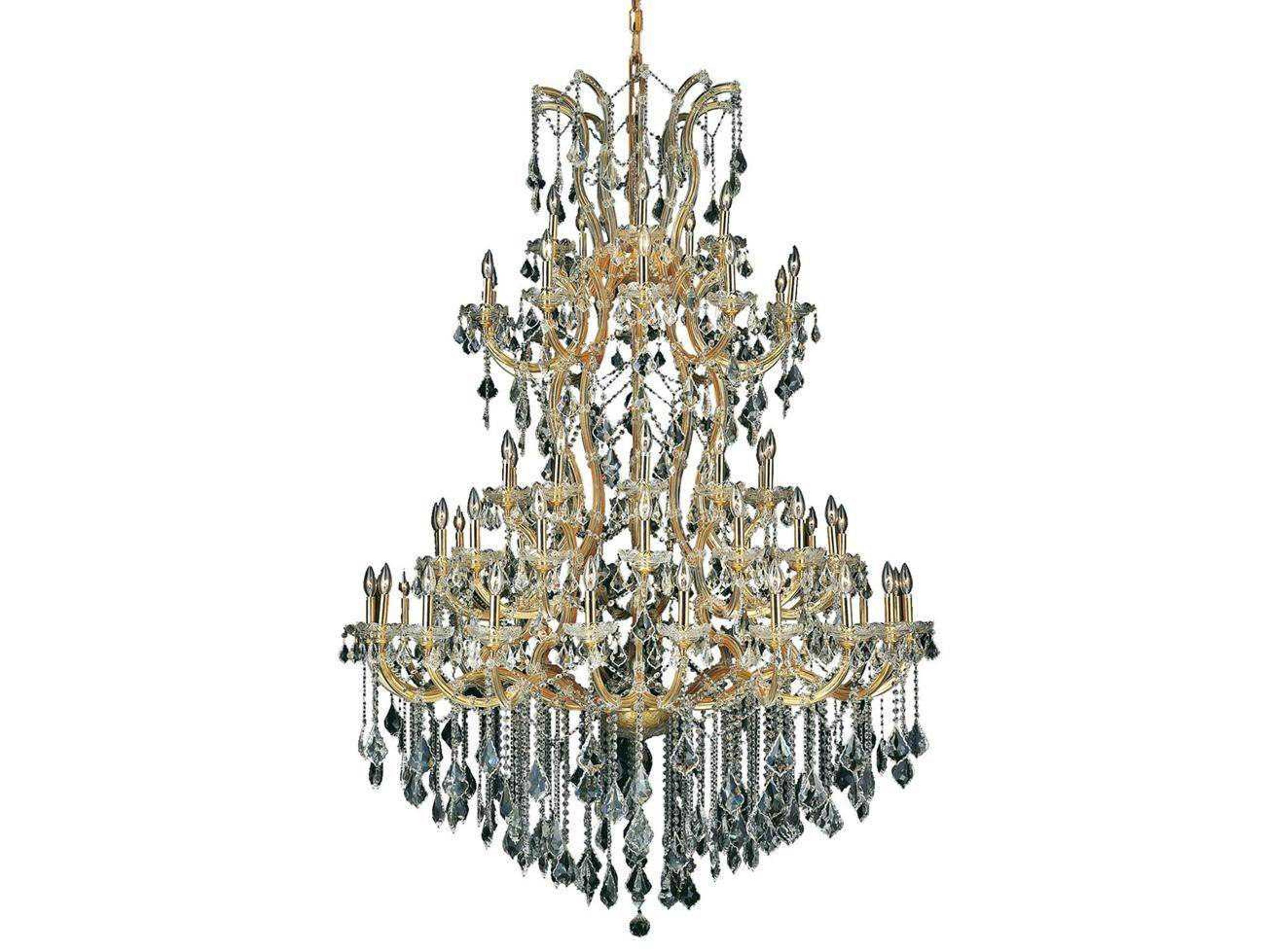 Maria Theresa 61-Light Gold Clear Crystal Candelabra Tiered Chandelier