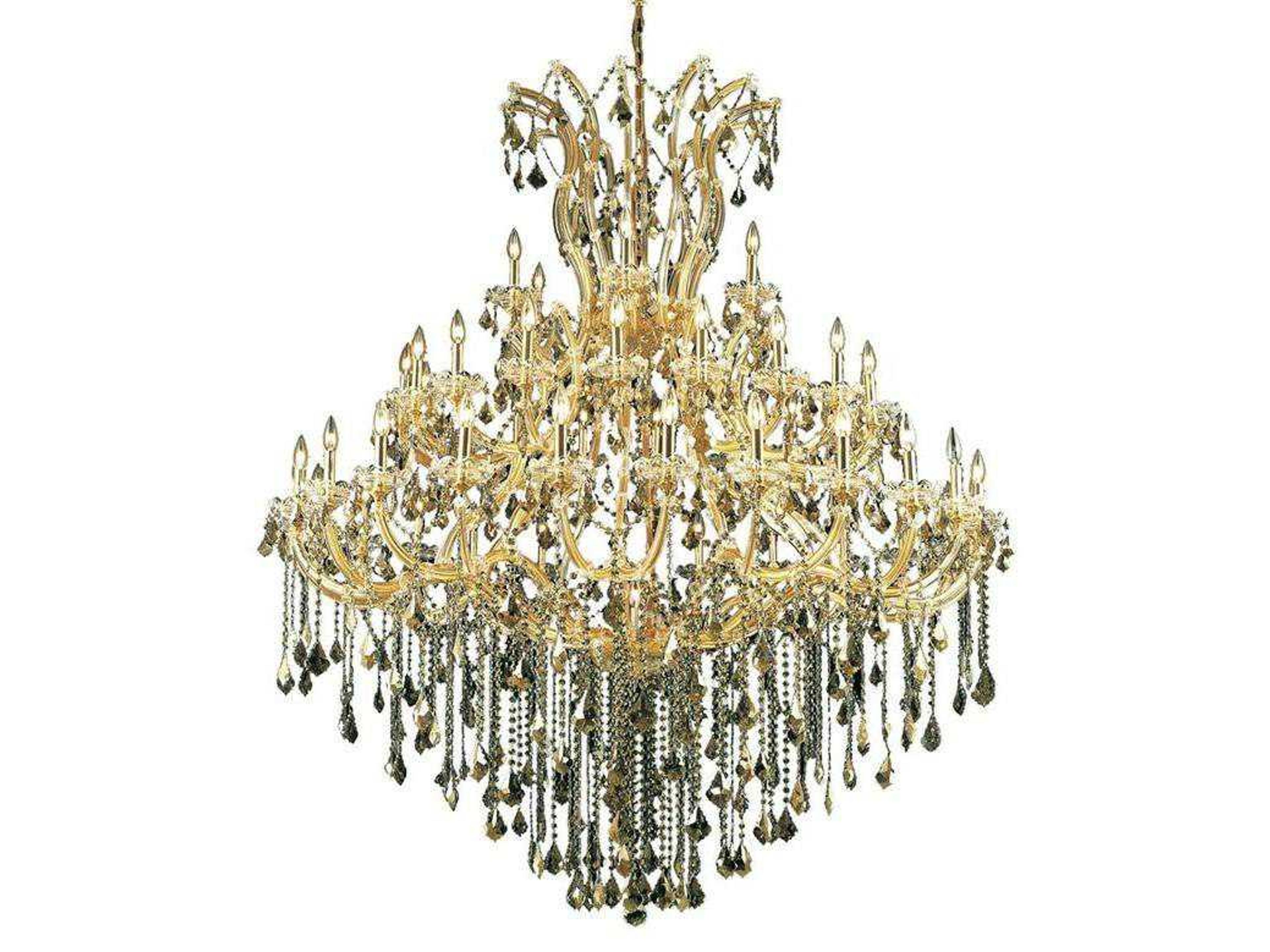 Maria Theresa 49-Light Gold Crystal Candelabra Tiered Chandelier