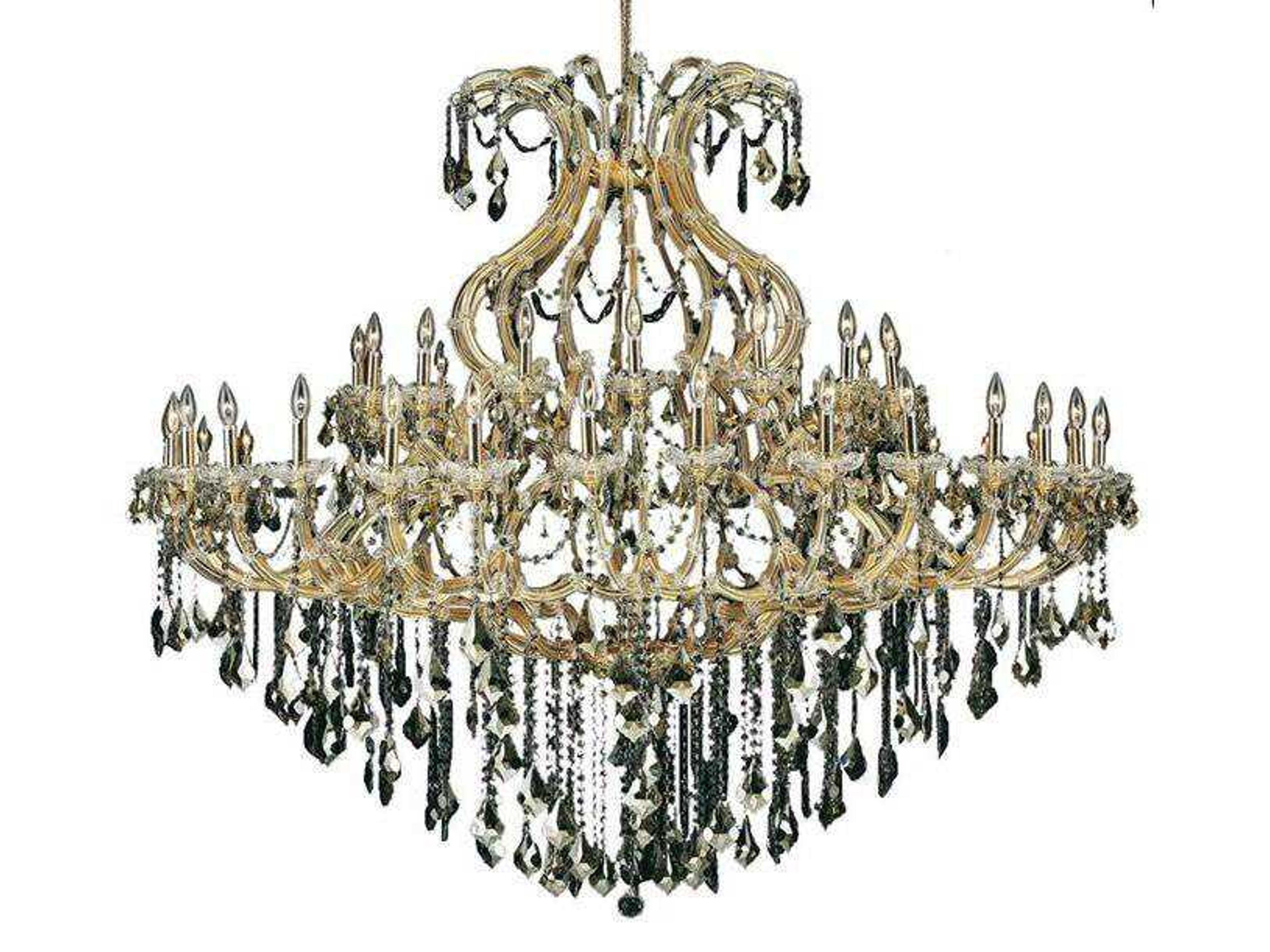 Maria Theresa 49-Light Gold Crystal Candelabra Tiered Chandelier