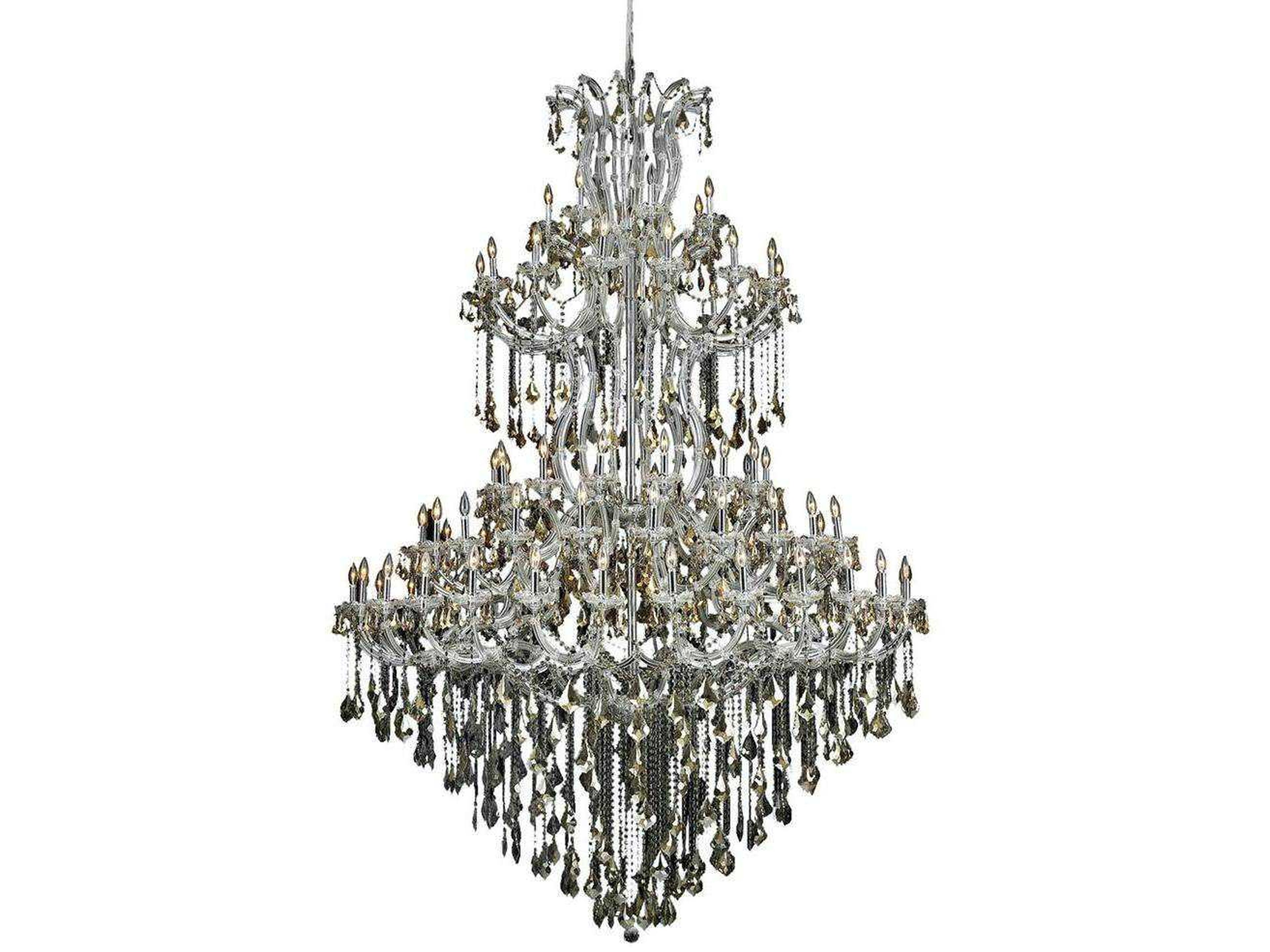Maria Theresa 85-Light Chrome Gold Crystal Candelabra Tiered Chandelier