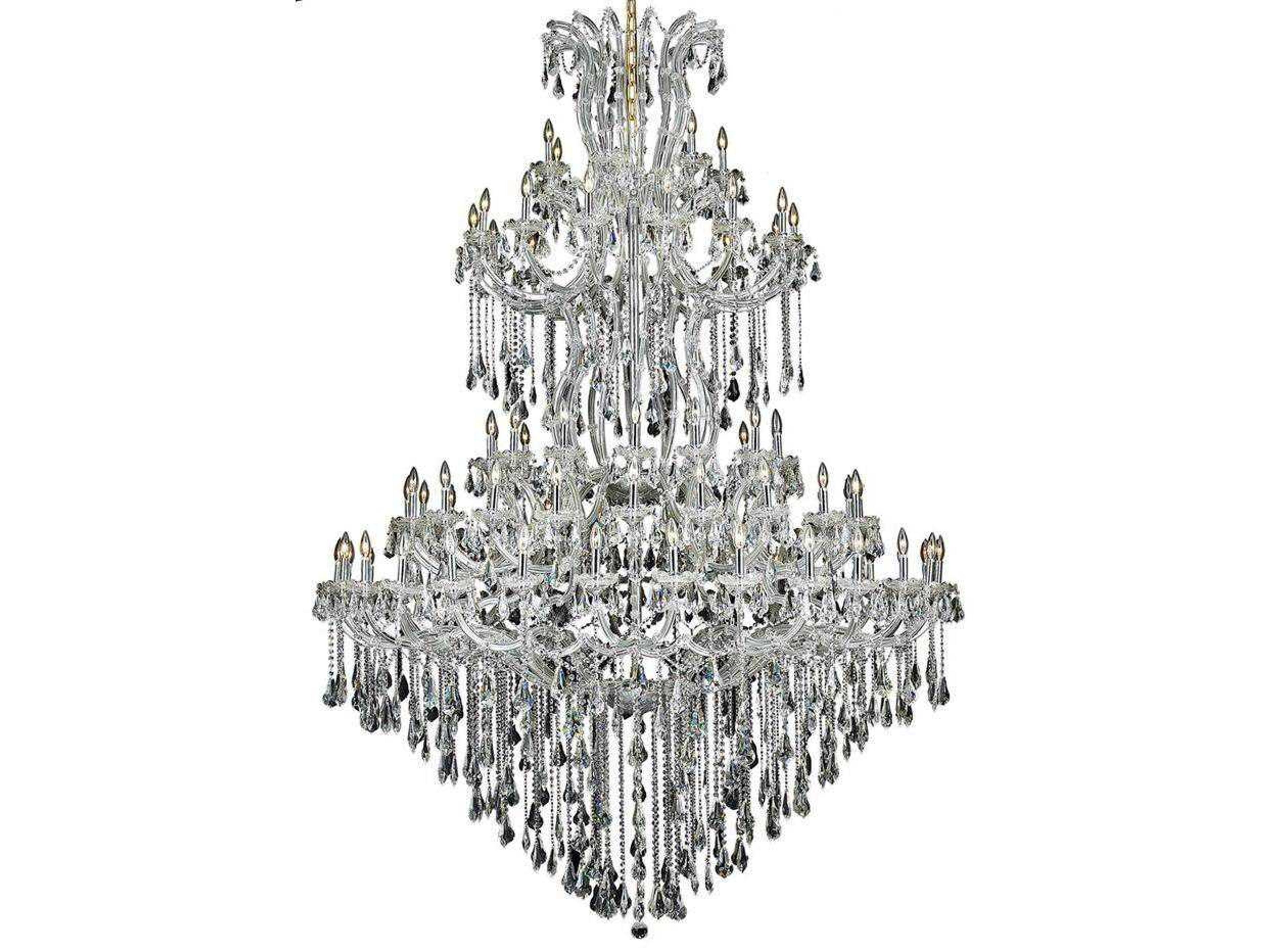 Maria Theresa 85-Light Chrome Clear Crystal Candelabra Tiered Chandelier