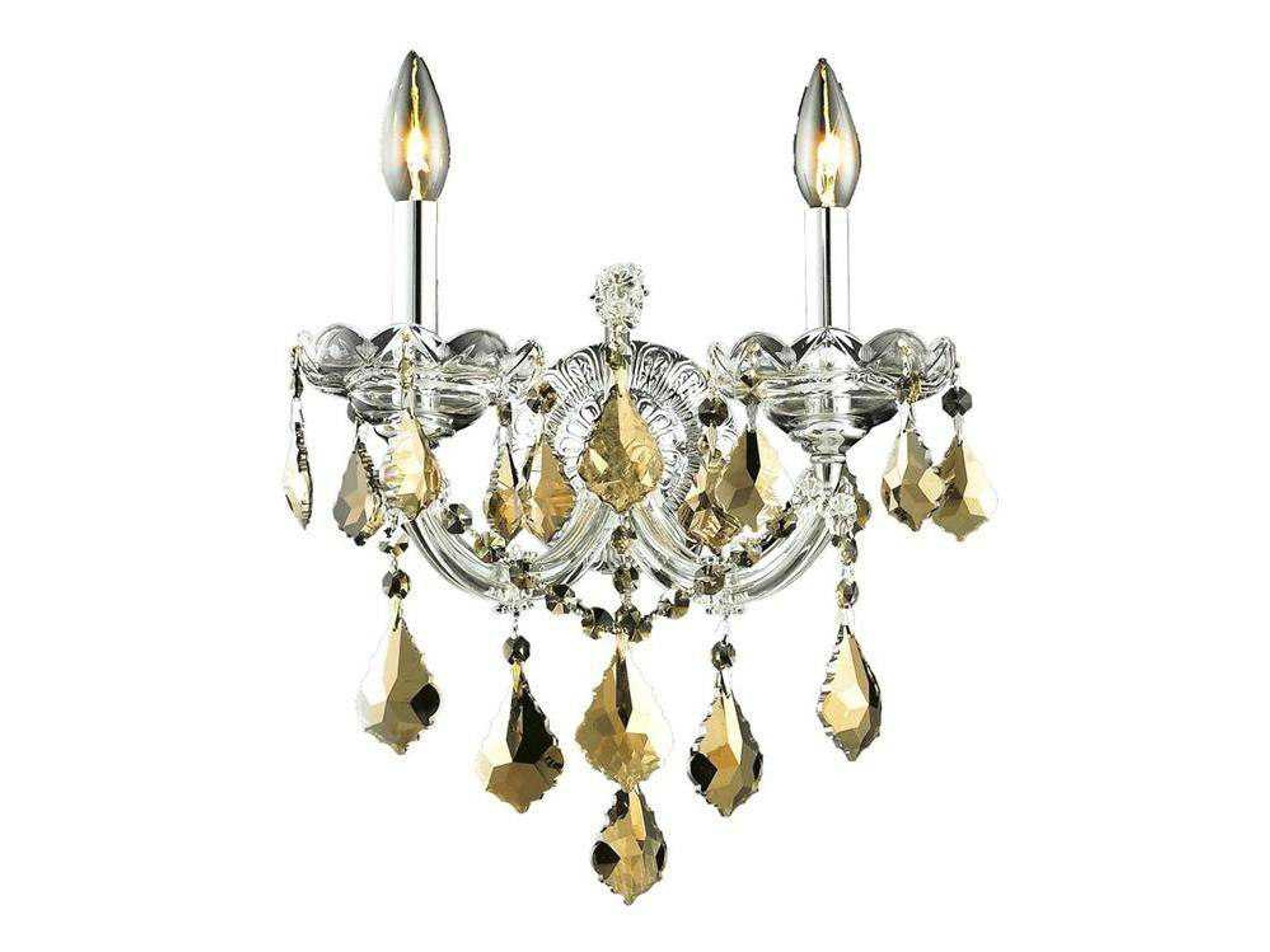 Maria Theresa Chrome Gold Crystal Wall Sconce