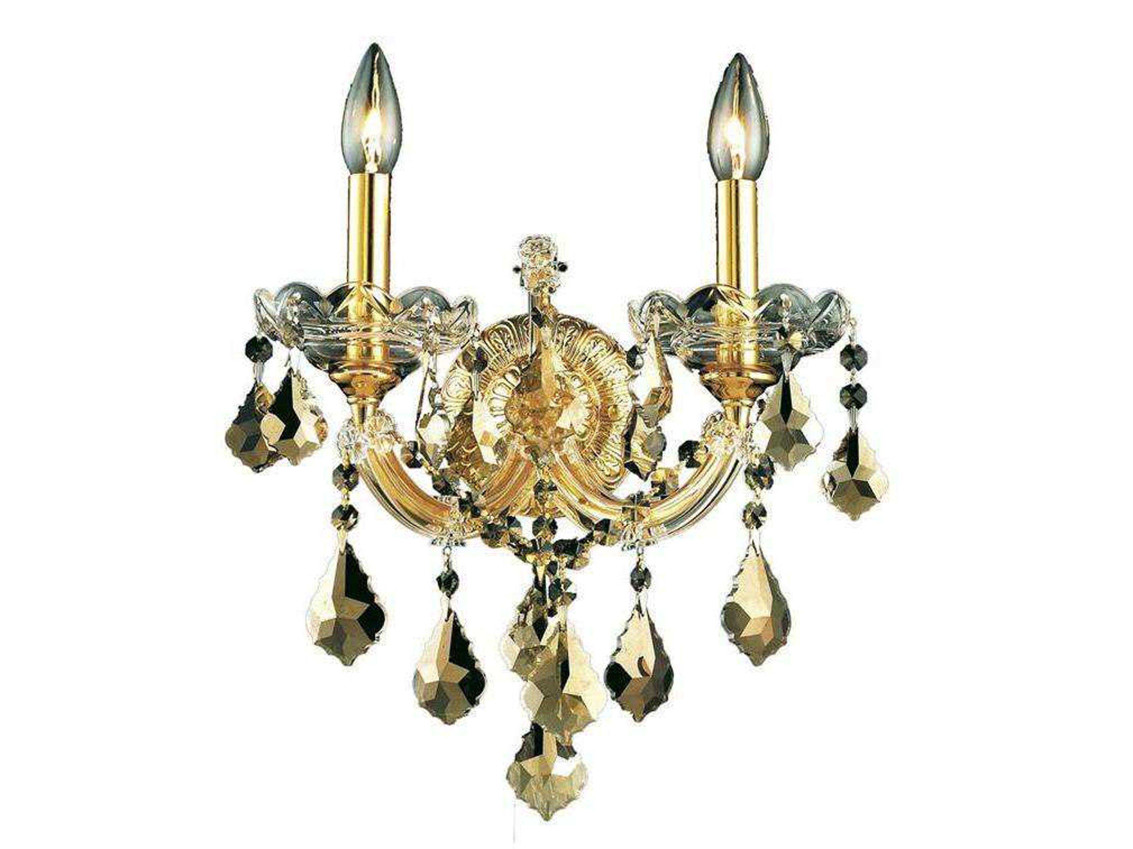 Maria Theresa Gold Crystal Wall Sconce
