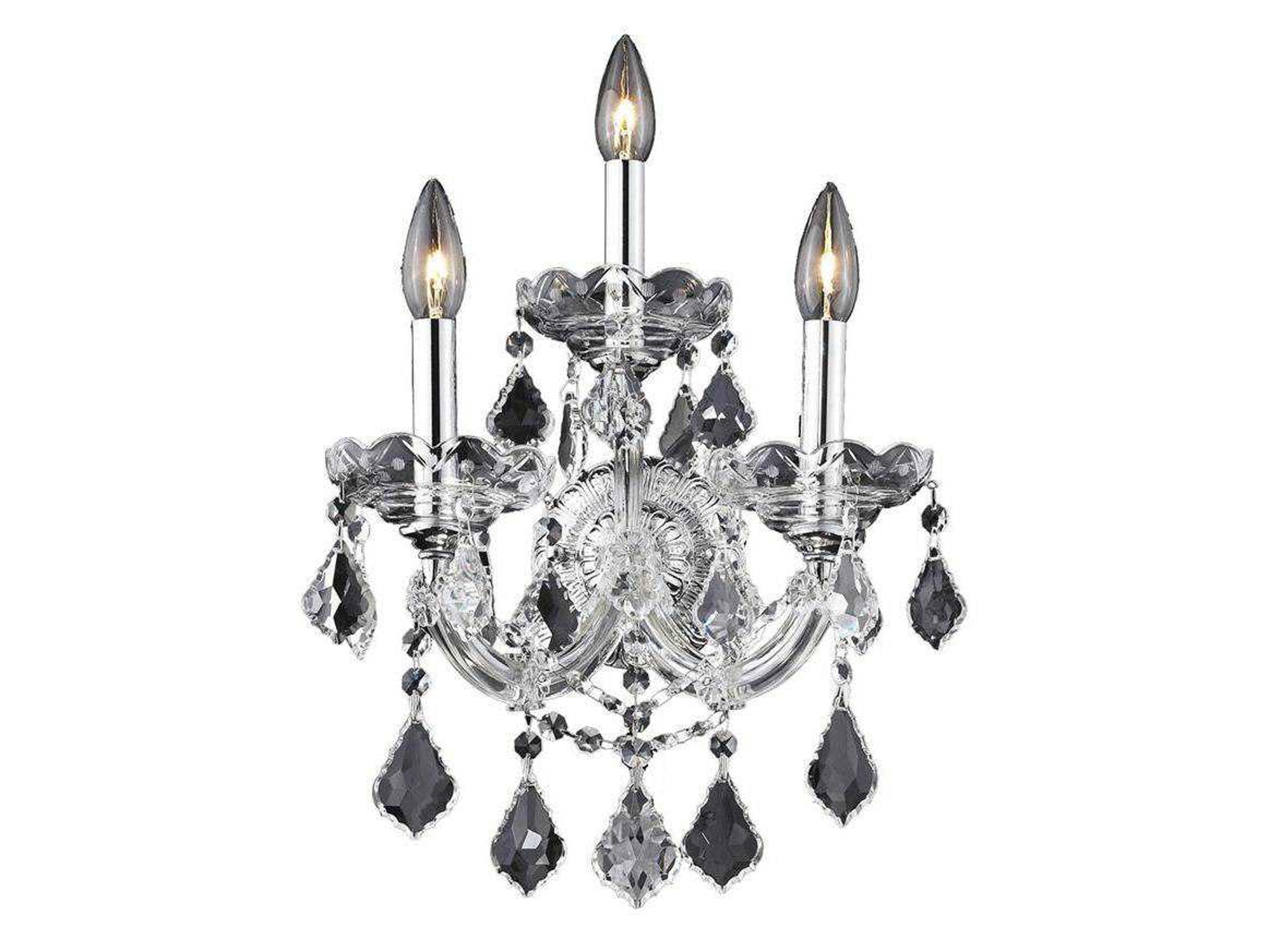 Maria Theresa Chrome Crystal Wall Sconce
