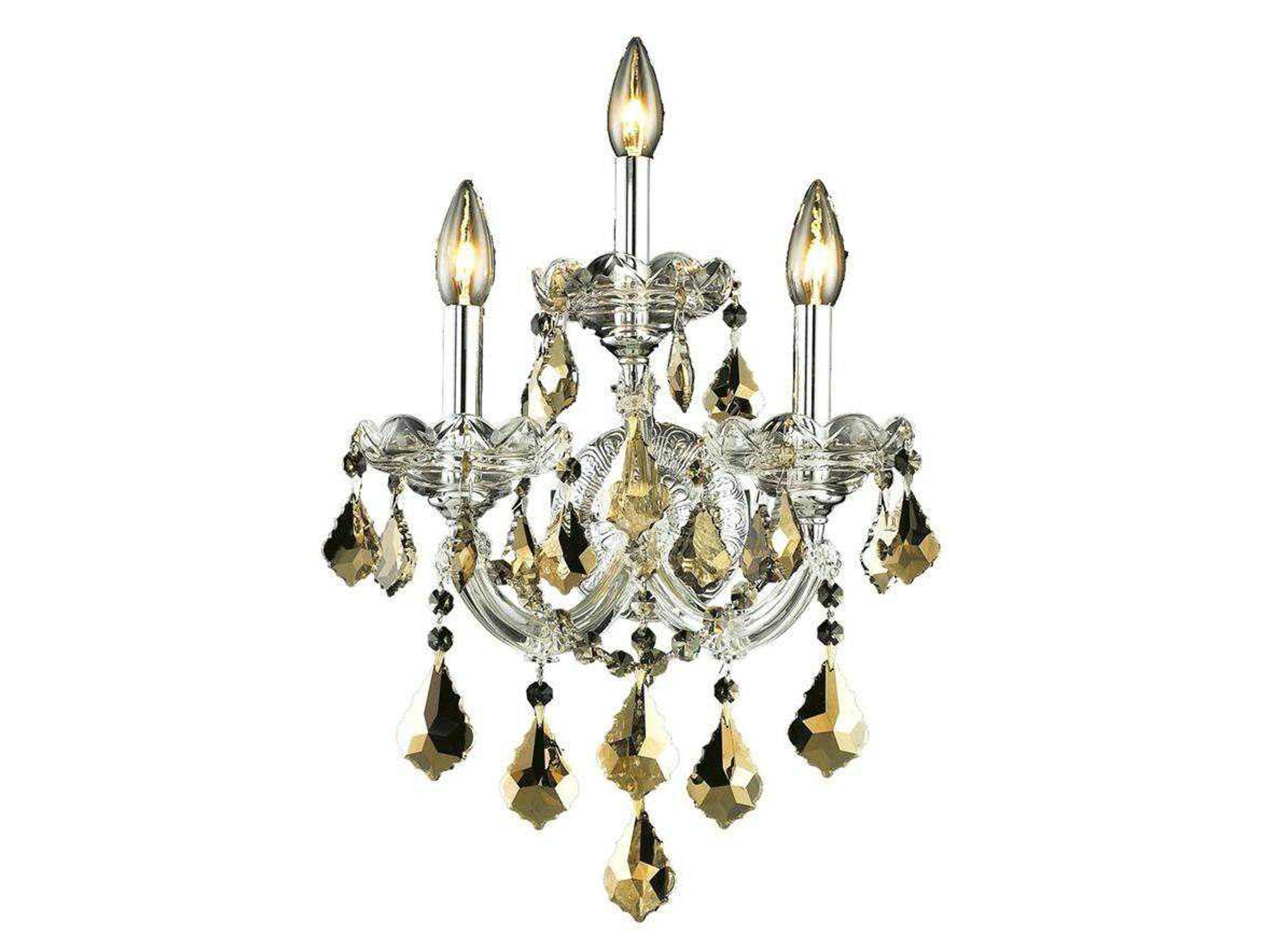 Maria Theresa Chrome Gold Crystal Wall Sconce