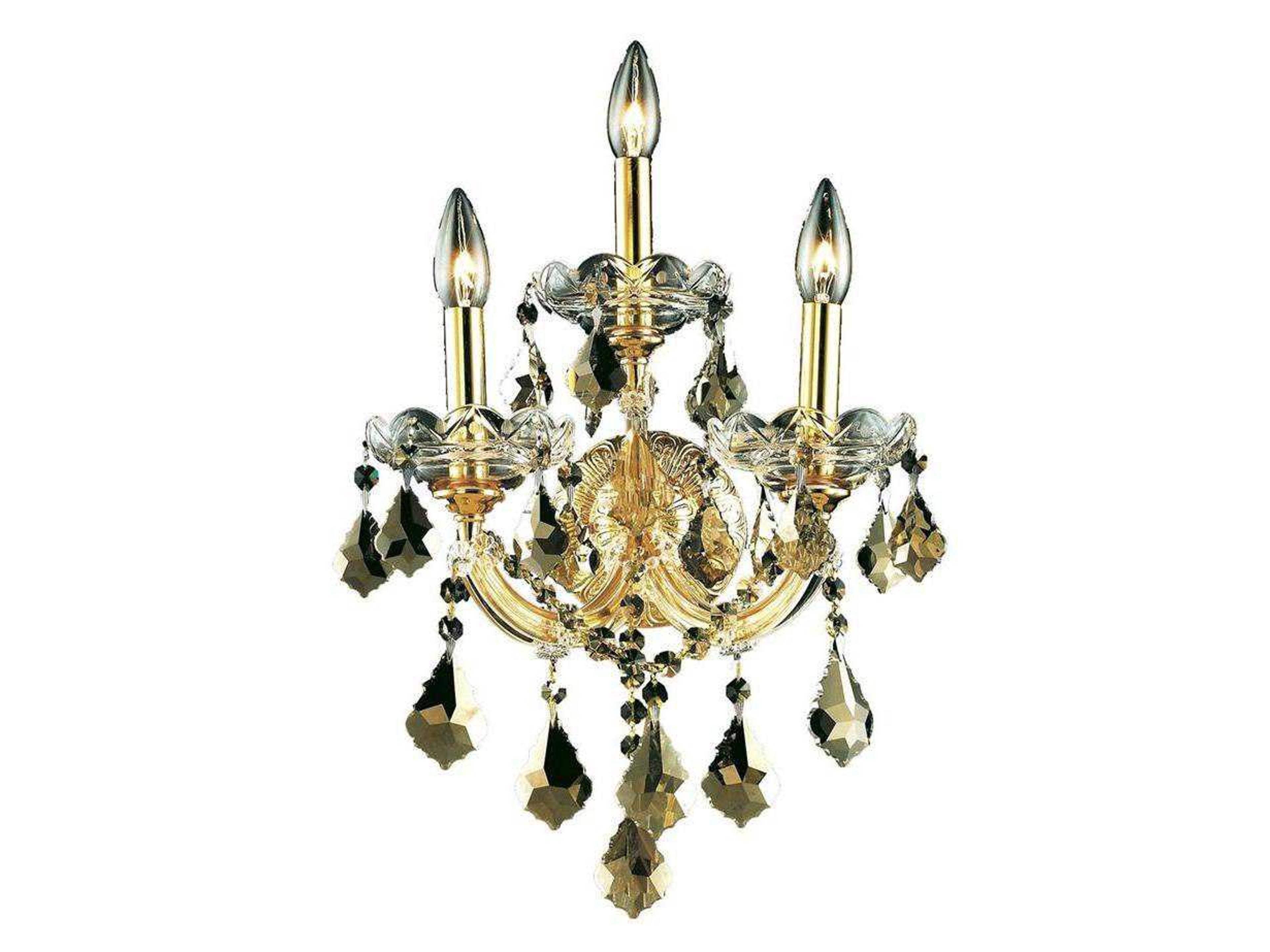 Maria Theresa Gold Crystal Wall Sconce