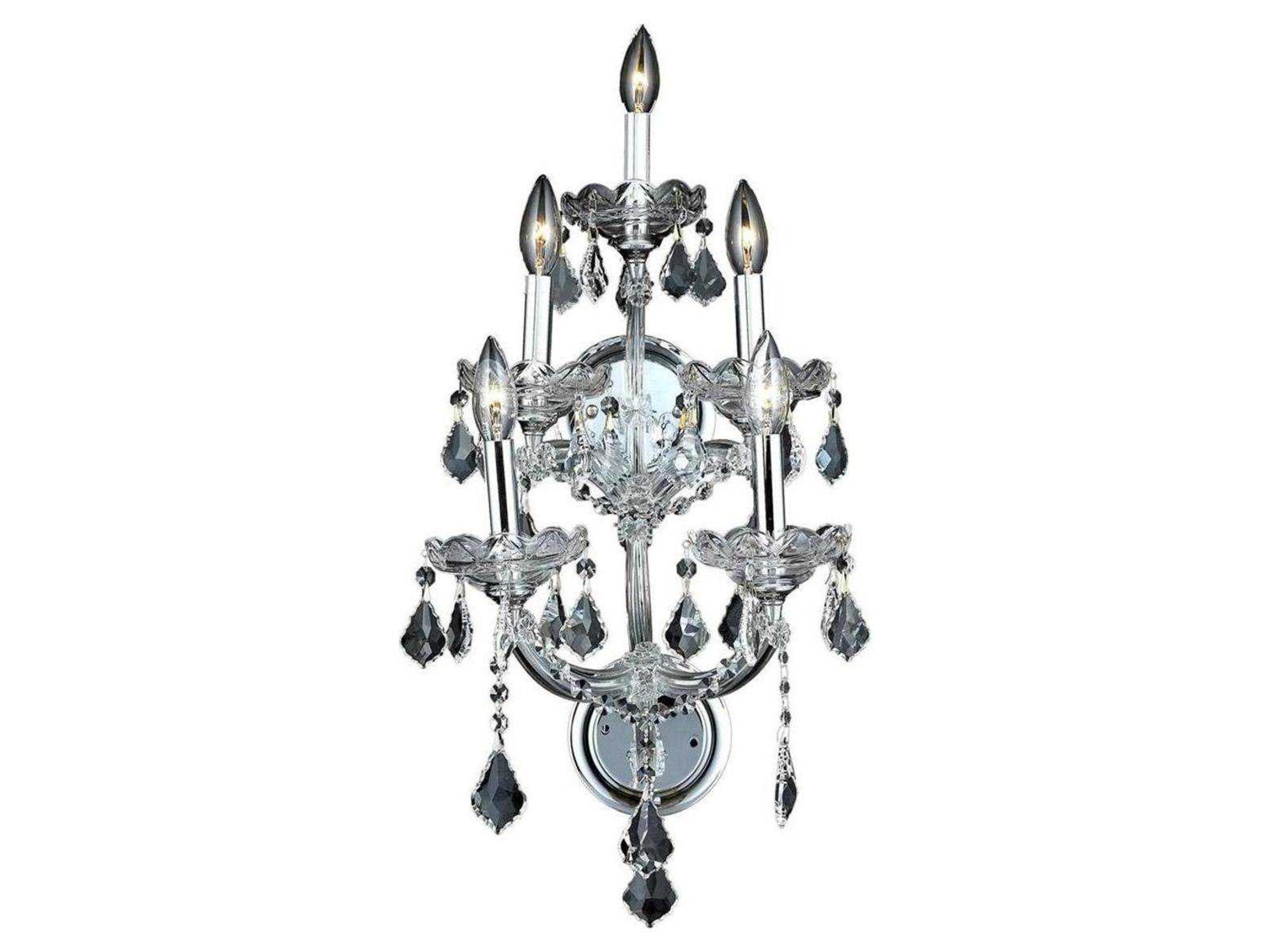 Maria Theresa Chrome Clear Crystal Wall Sconce