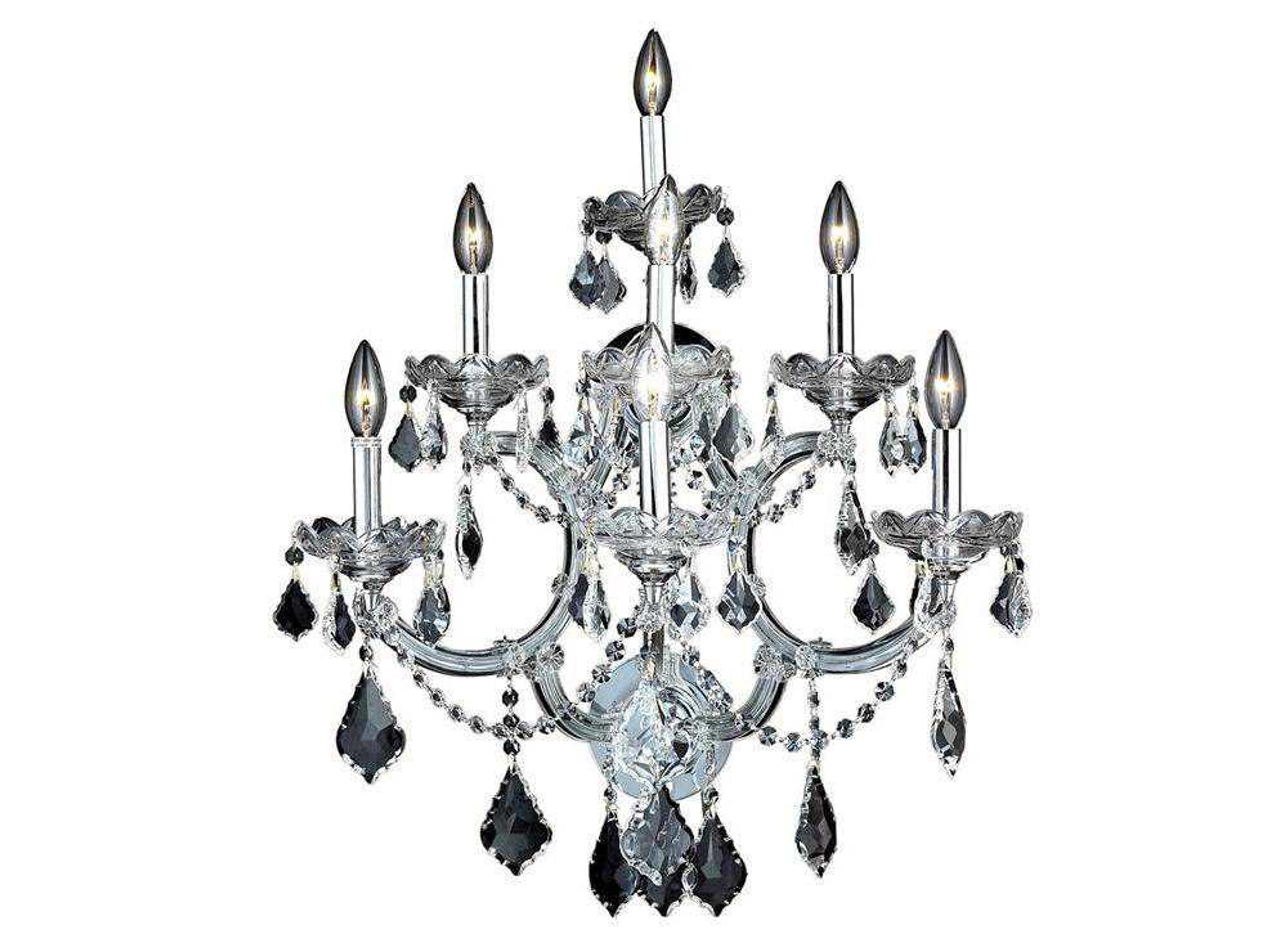Maria Theresa Chrome Clear Crystal Wall Sconce