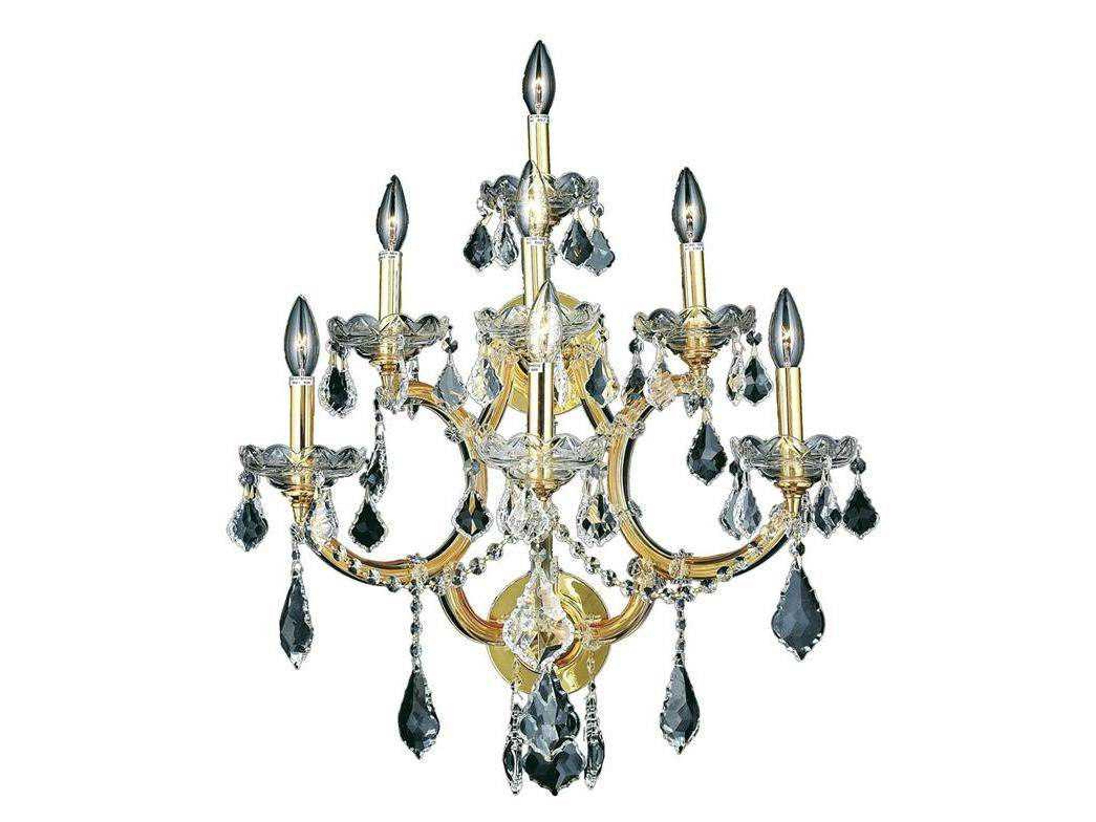 Maria Theresa Gold Clear Crystal Wall Sconce