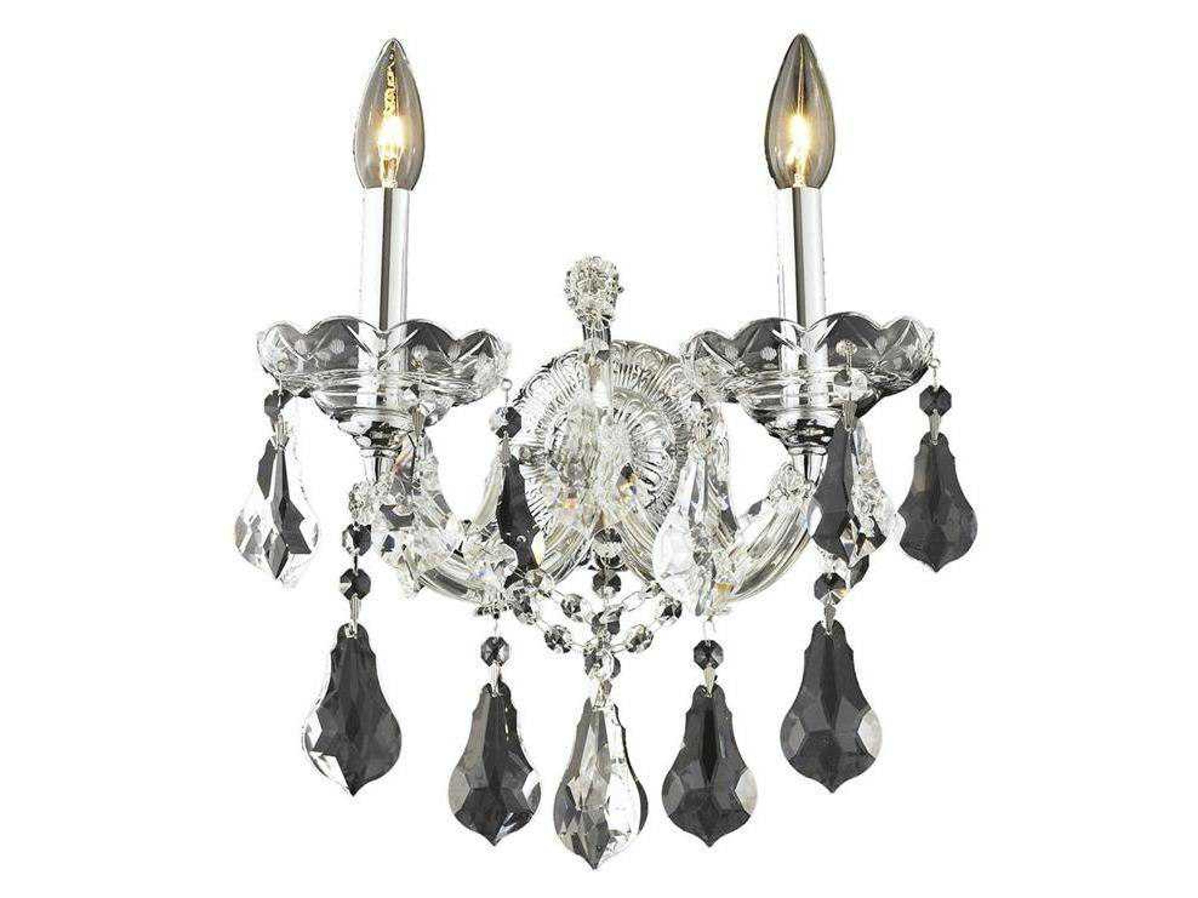Maria Theresa Chrome Clear Crystal Wall Sconce
