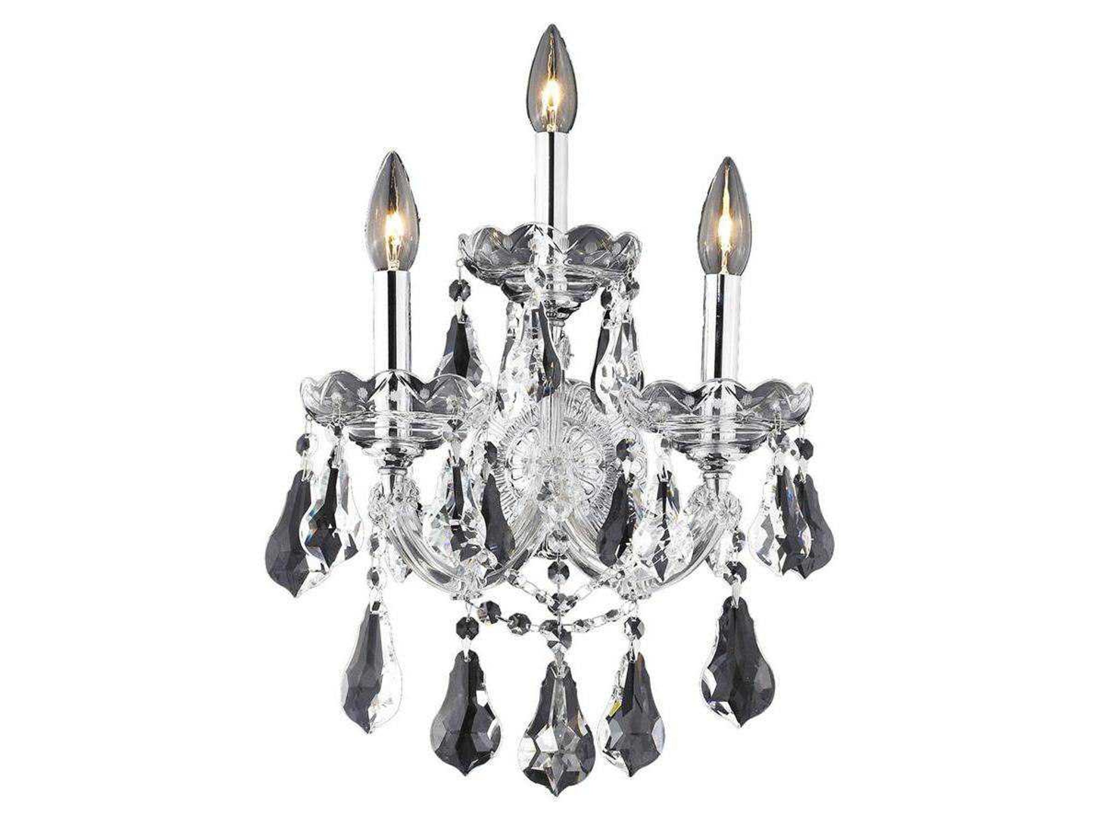 Maria Theresa Chrome Clear Crystal Wall Sconce