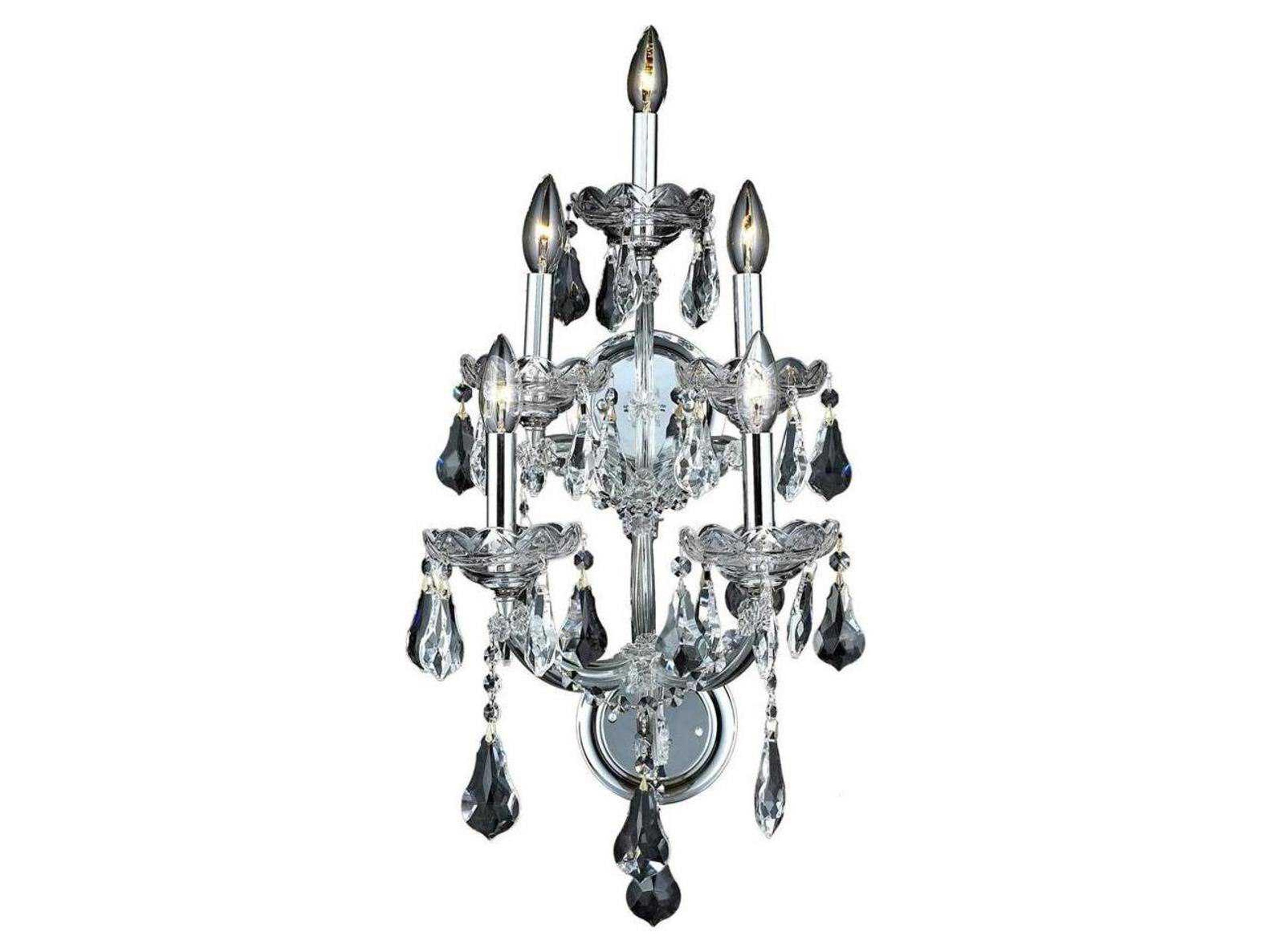 Maria Theresa Chrome Clear Crystal Wall Sconce