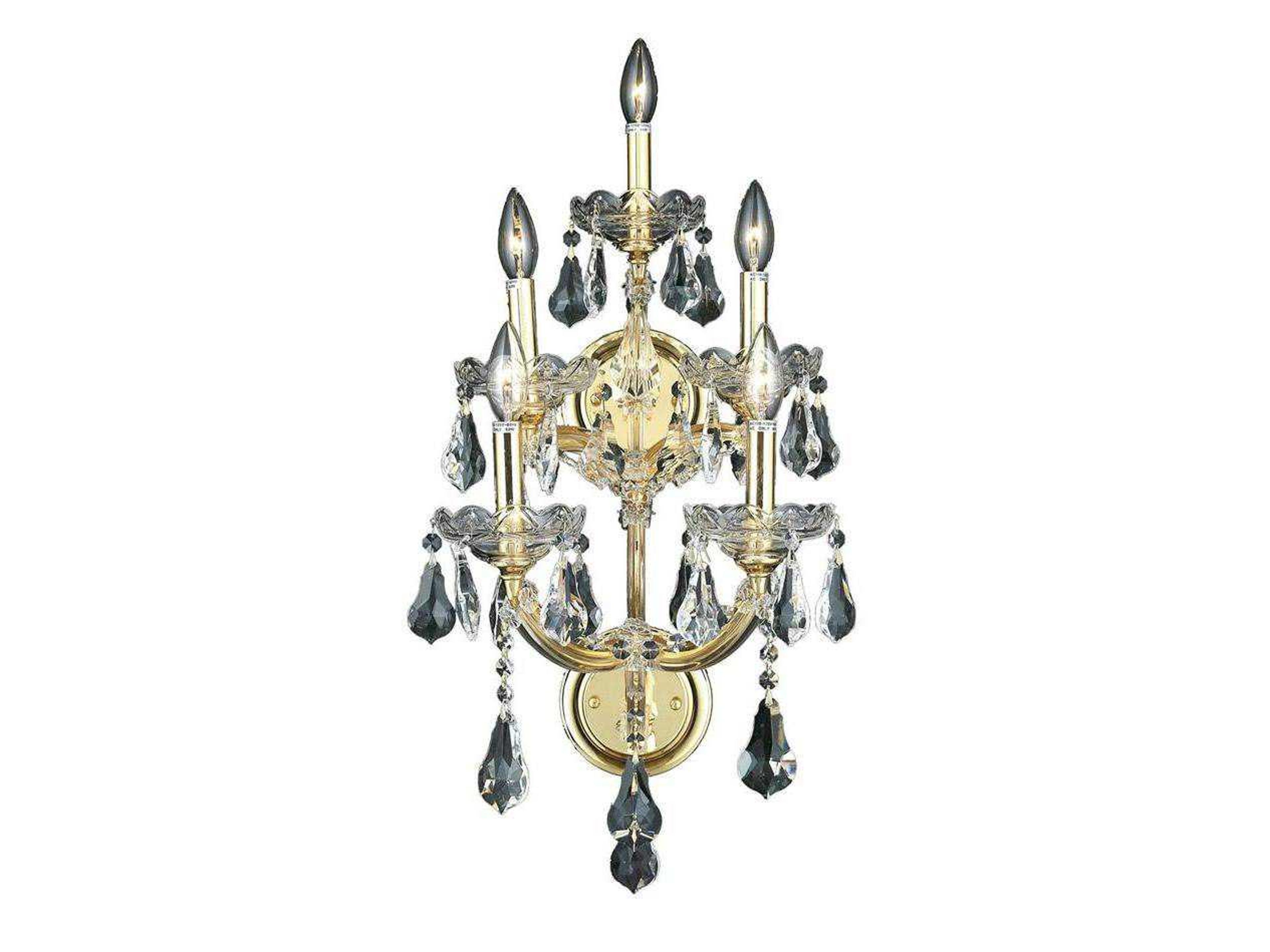 Maria Theresa Gold Clear Crystal Wall Sconce