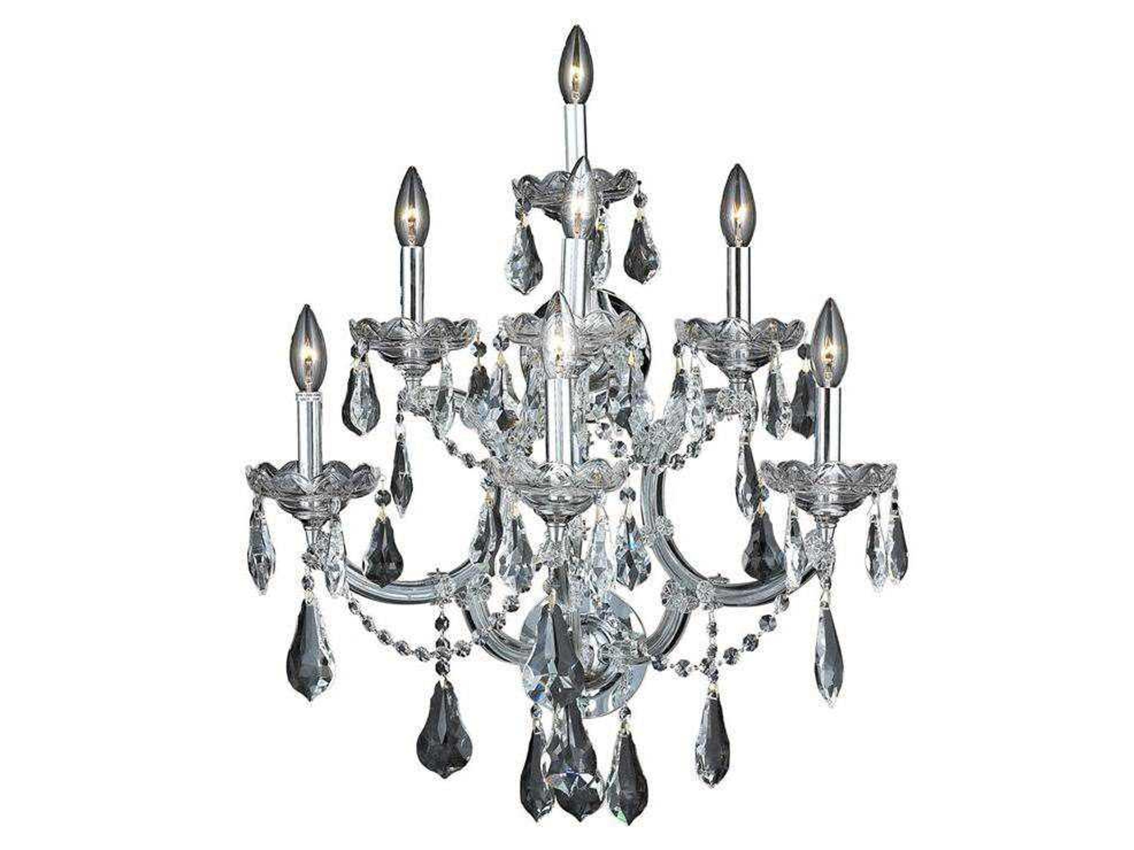 Maria Theresa Chrome Clear Crystal Wall Sconce