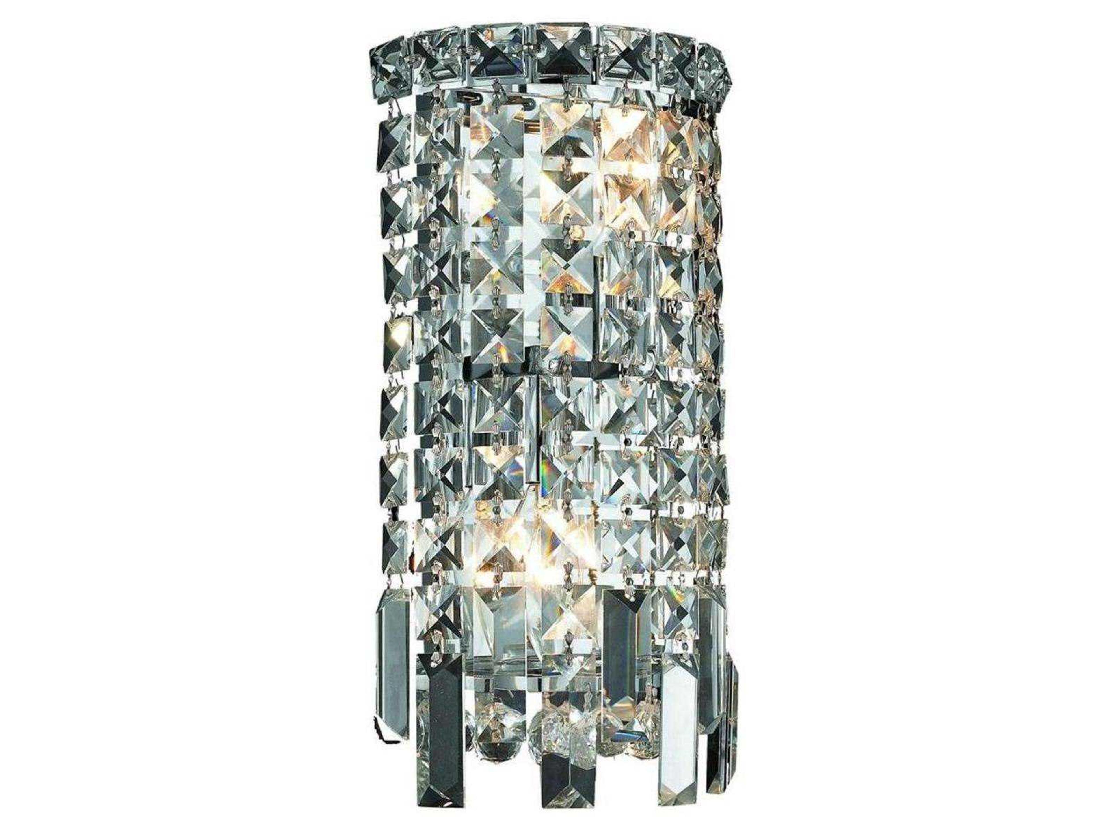 Maxime Chrome Clear Crystal Wall Sconce