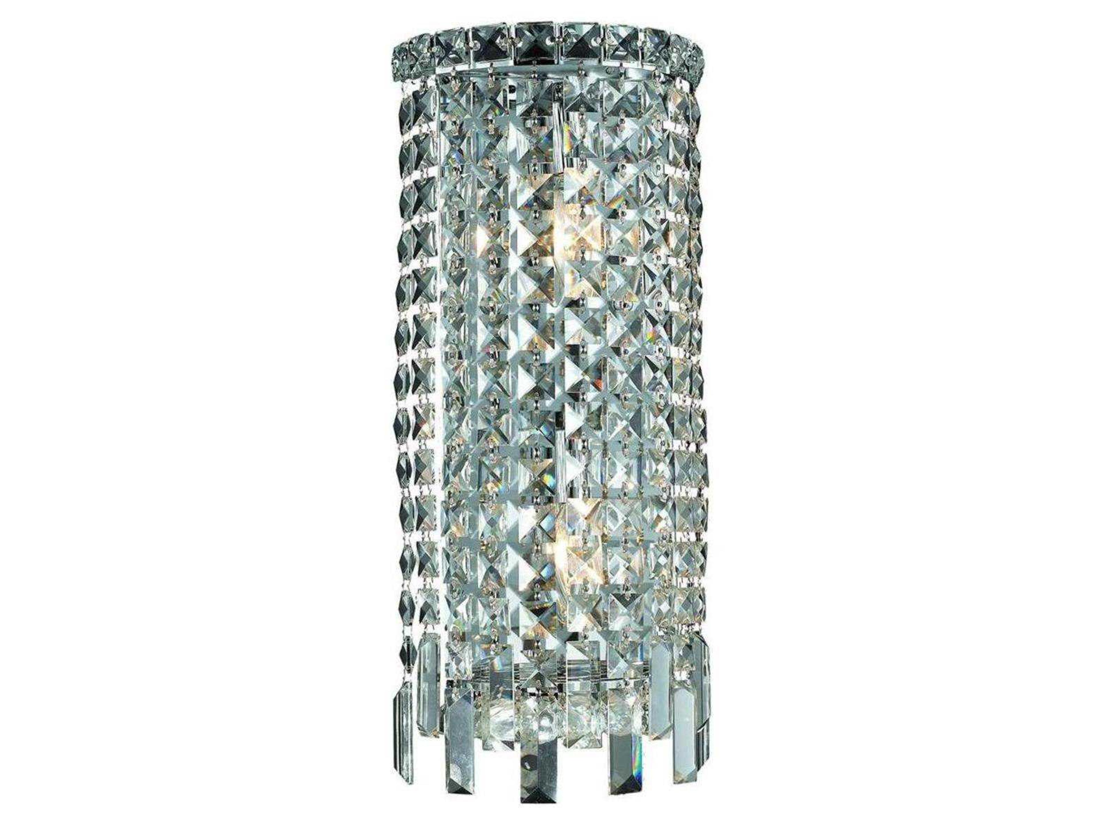 Maxime Chrome Clear Crystal Wall Sconce