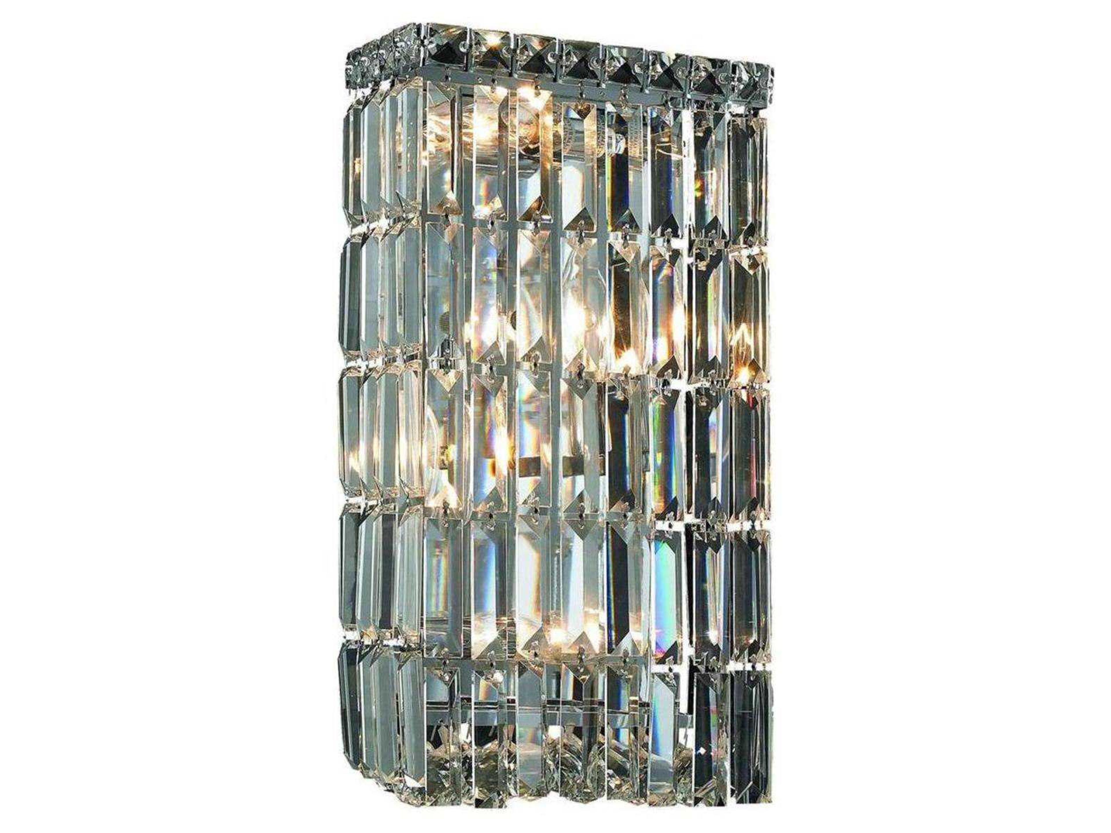 Maxime Chrome Clear Crystal Wall Sconce