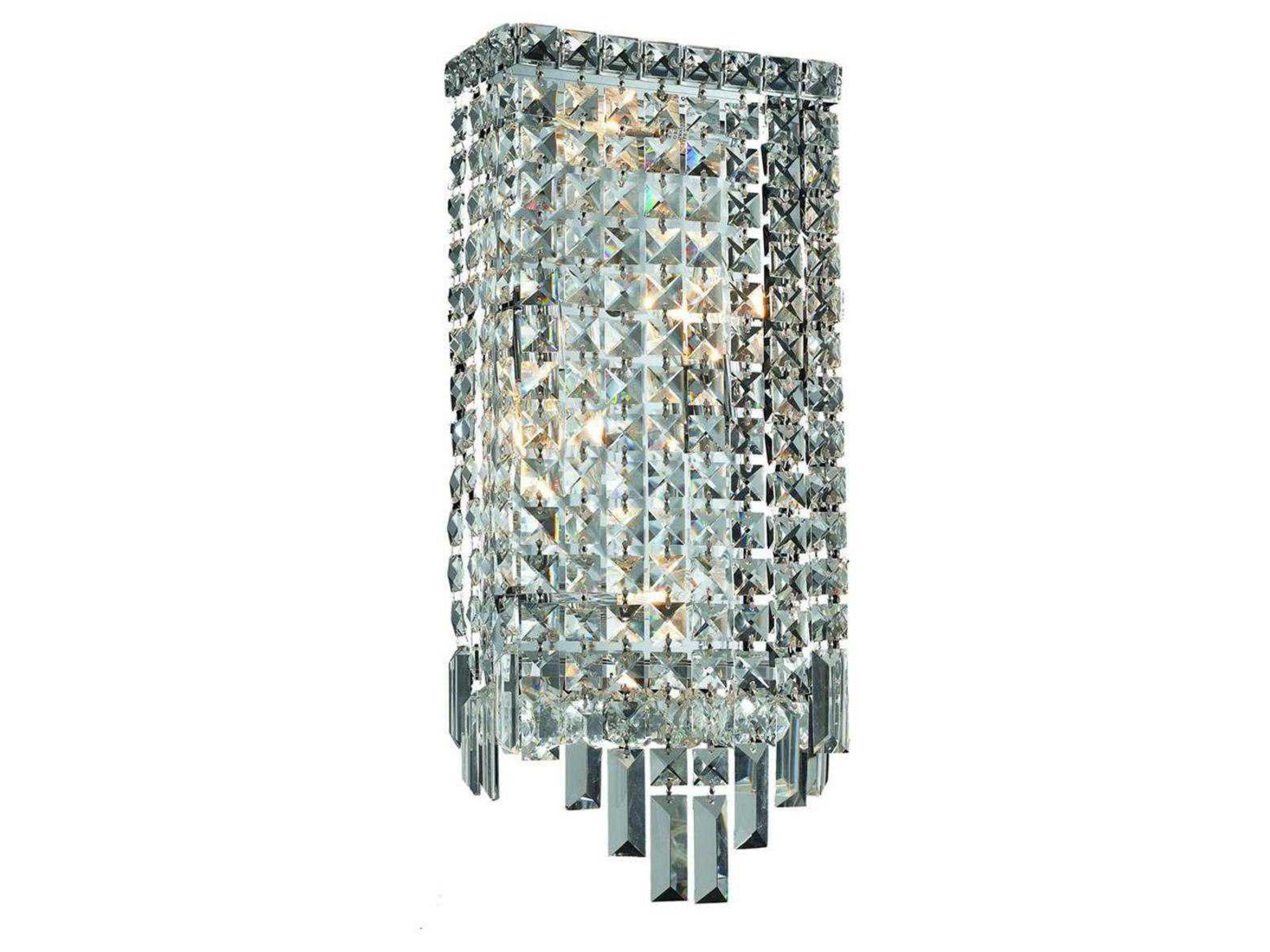 Maxime Chrome Clear Crystal Wall Sconce