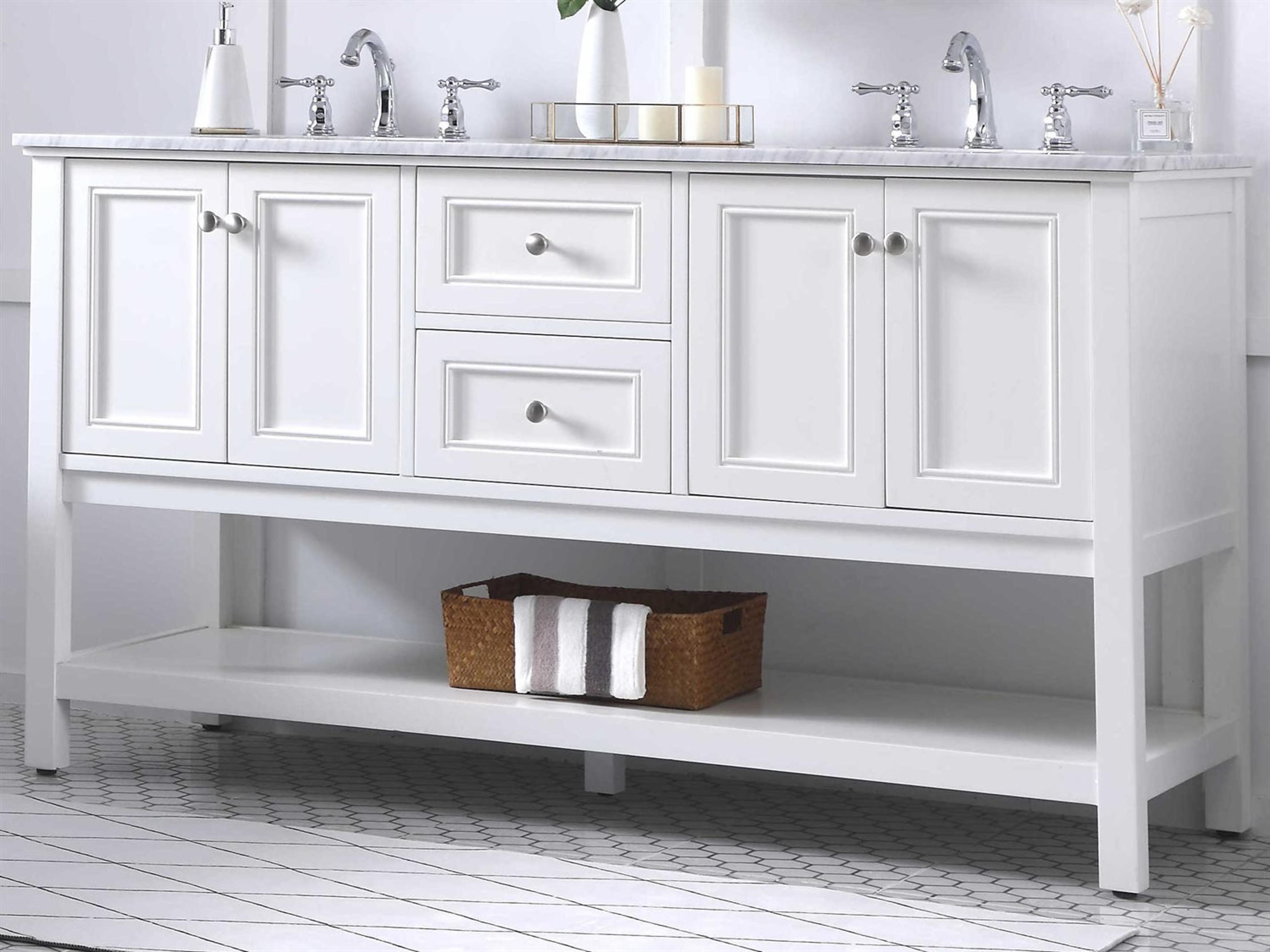 Metropolis White 60" Vanity