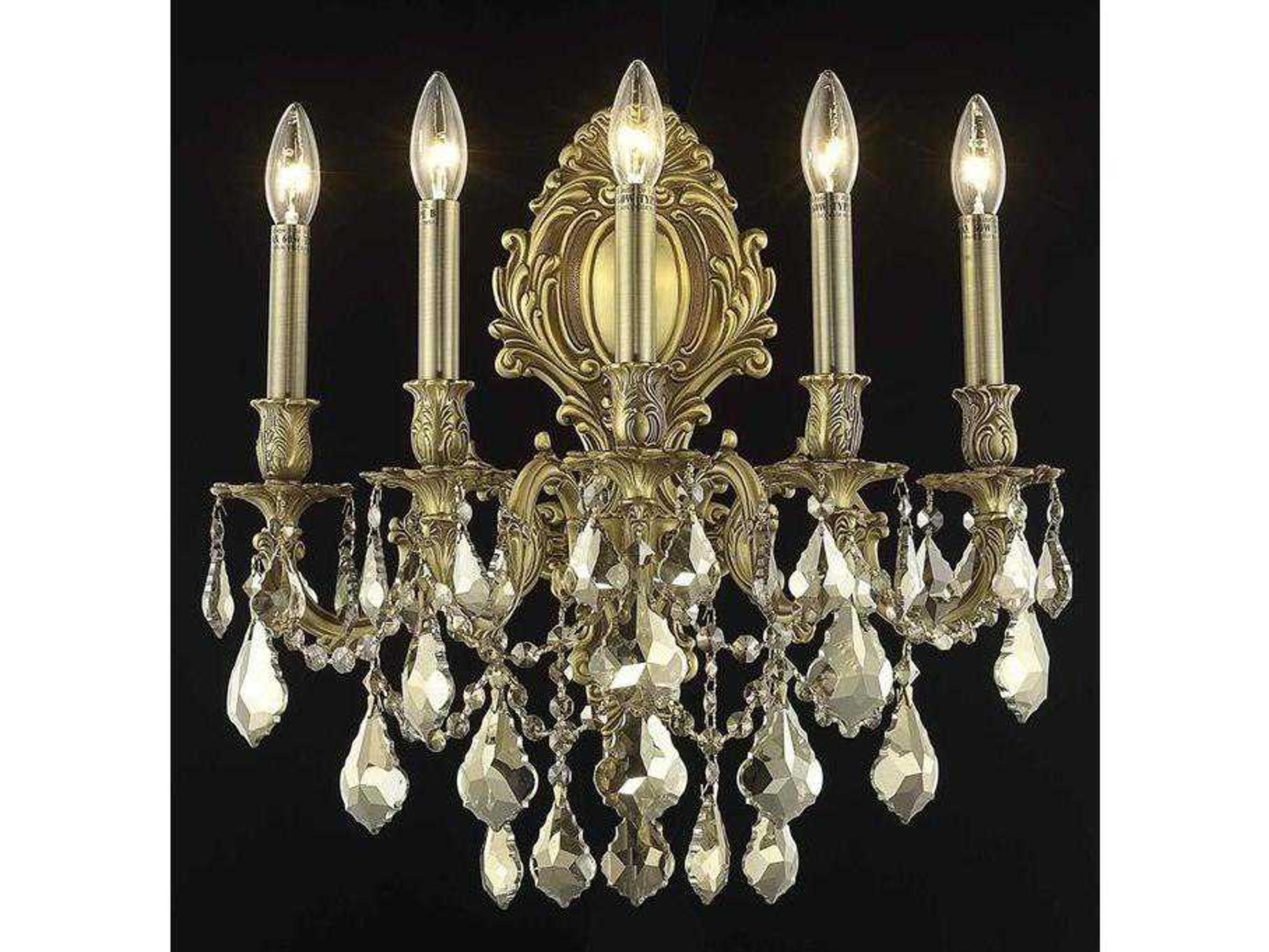 Monarch French Gold Crystal Wall Sconce