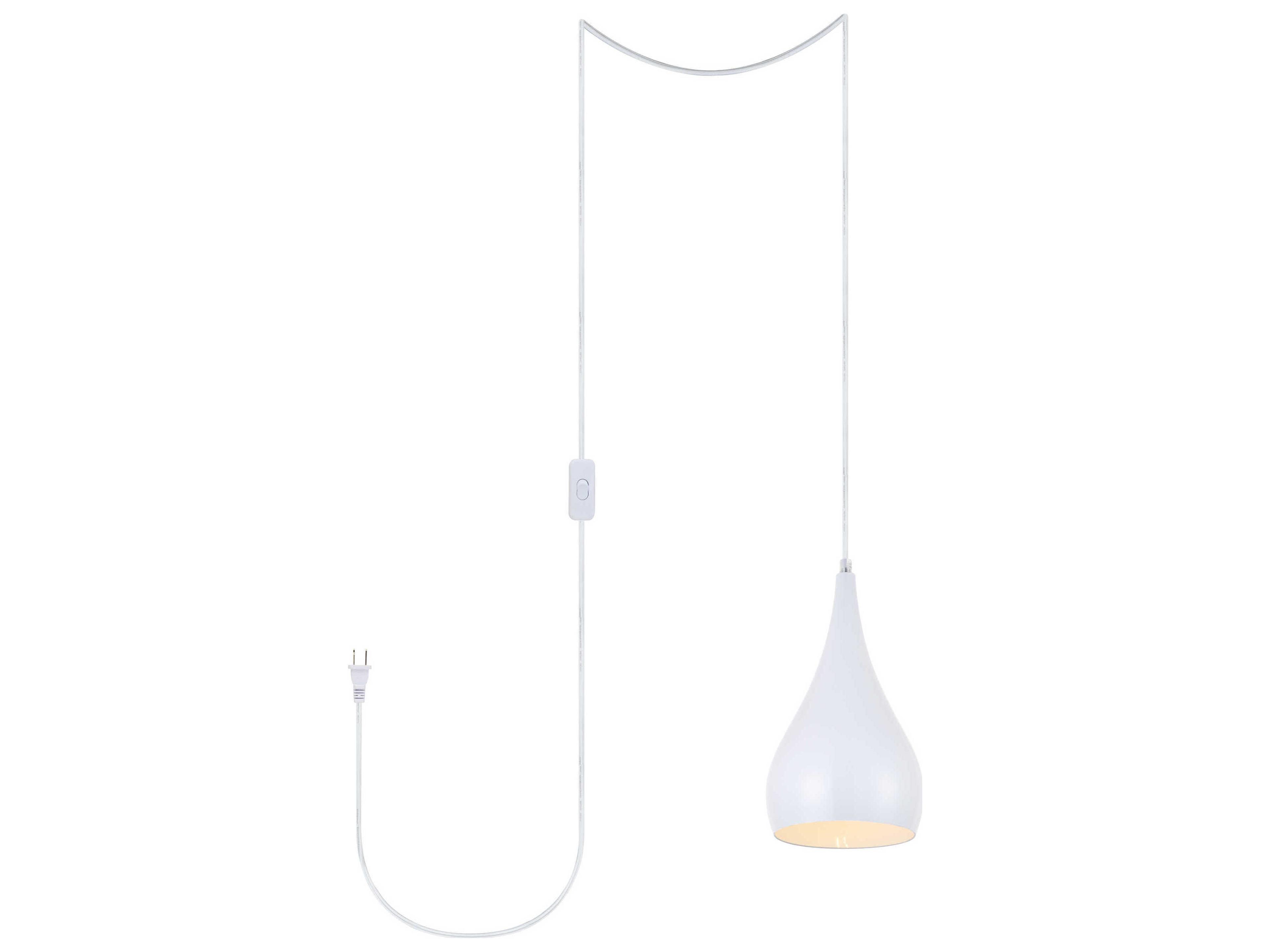 Nora 1-Light White Bell Mini Pendant