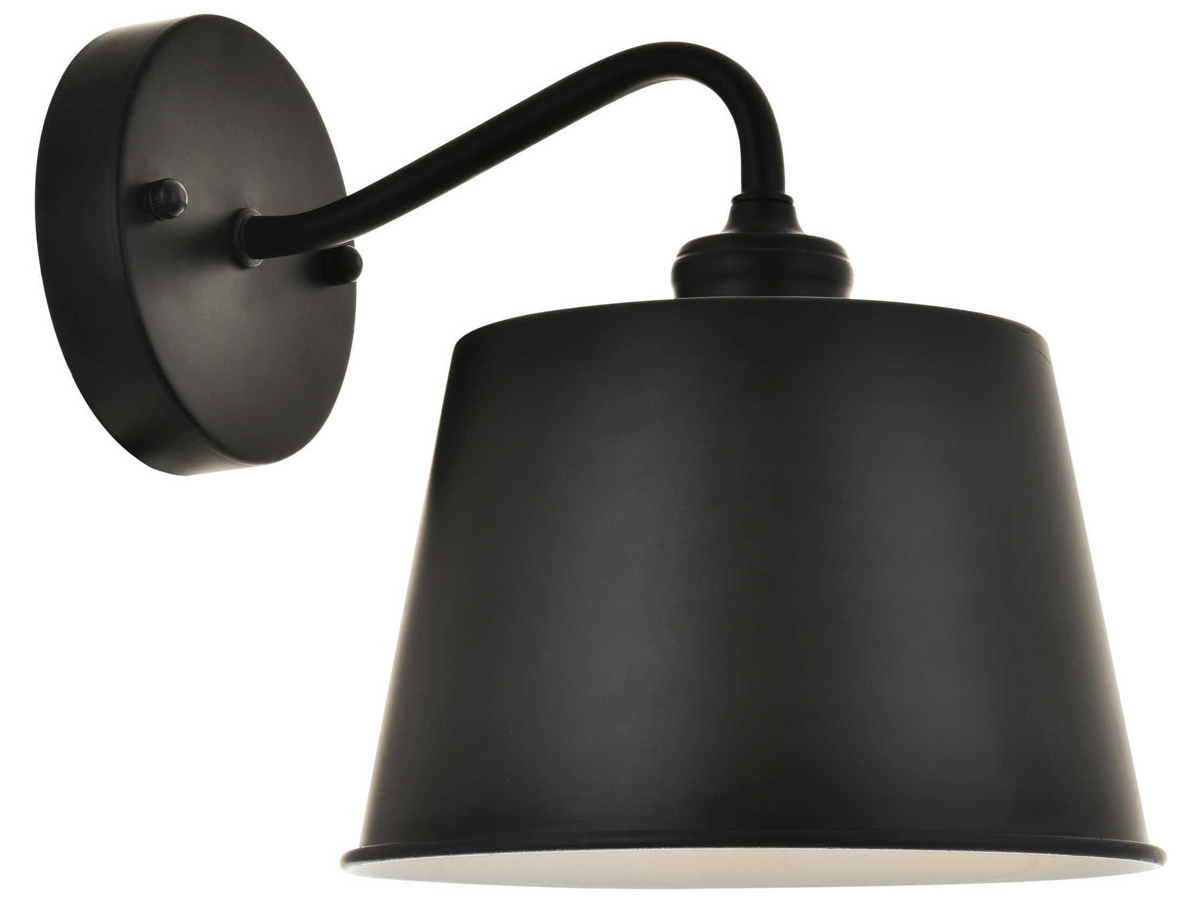 Nota 1-Light Black Wall Sconce
