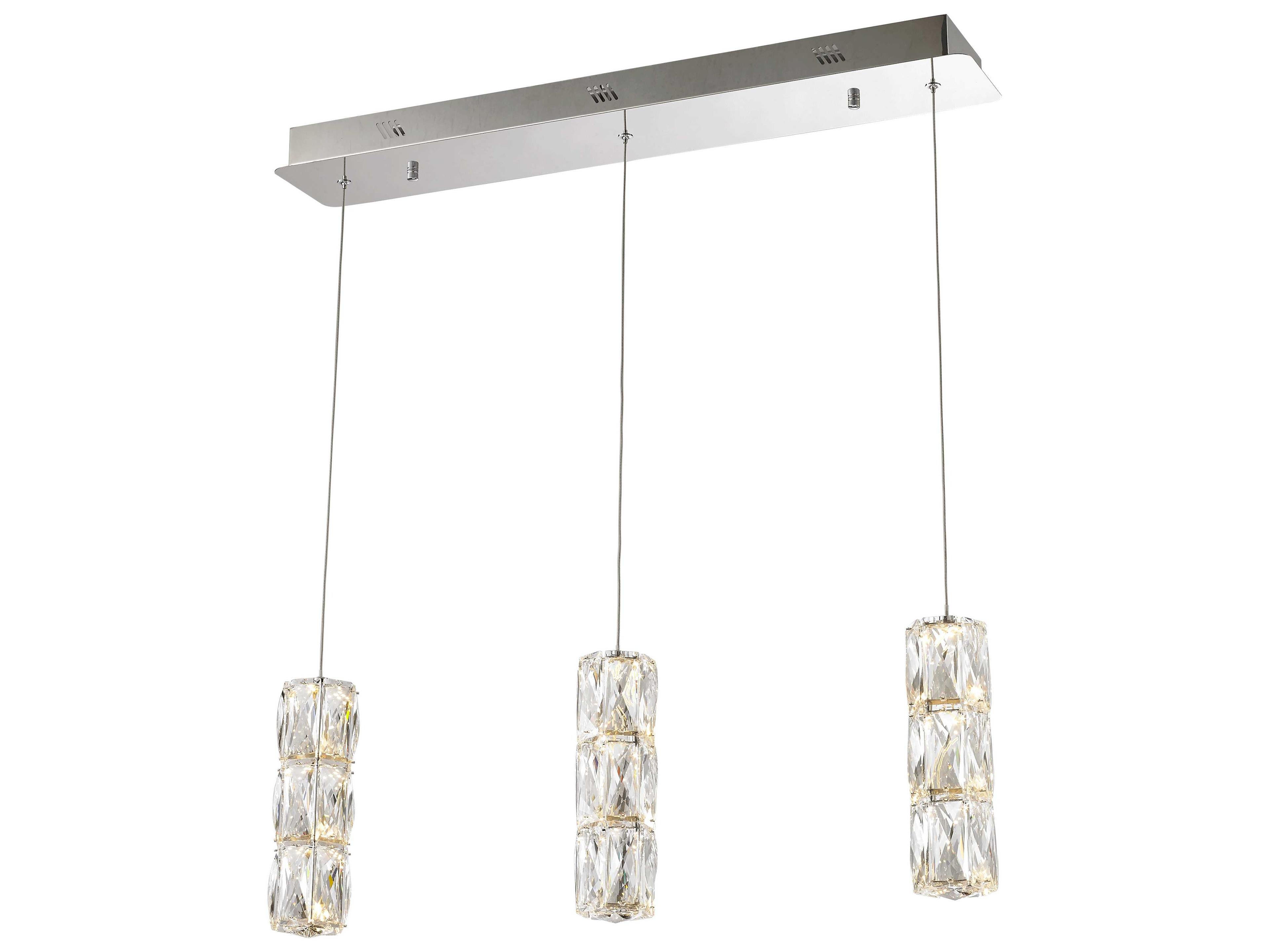 Polaris 3-Light Chrome Island Pendant