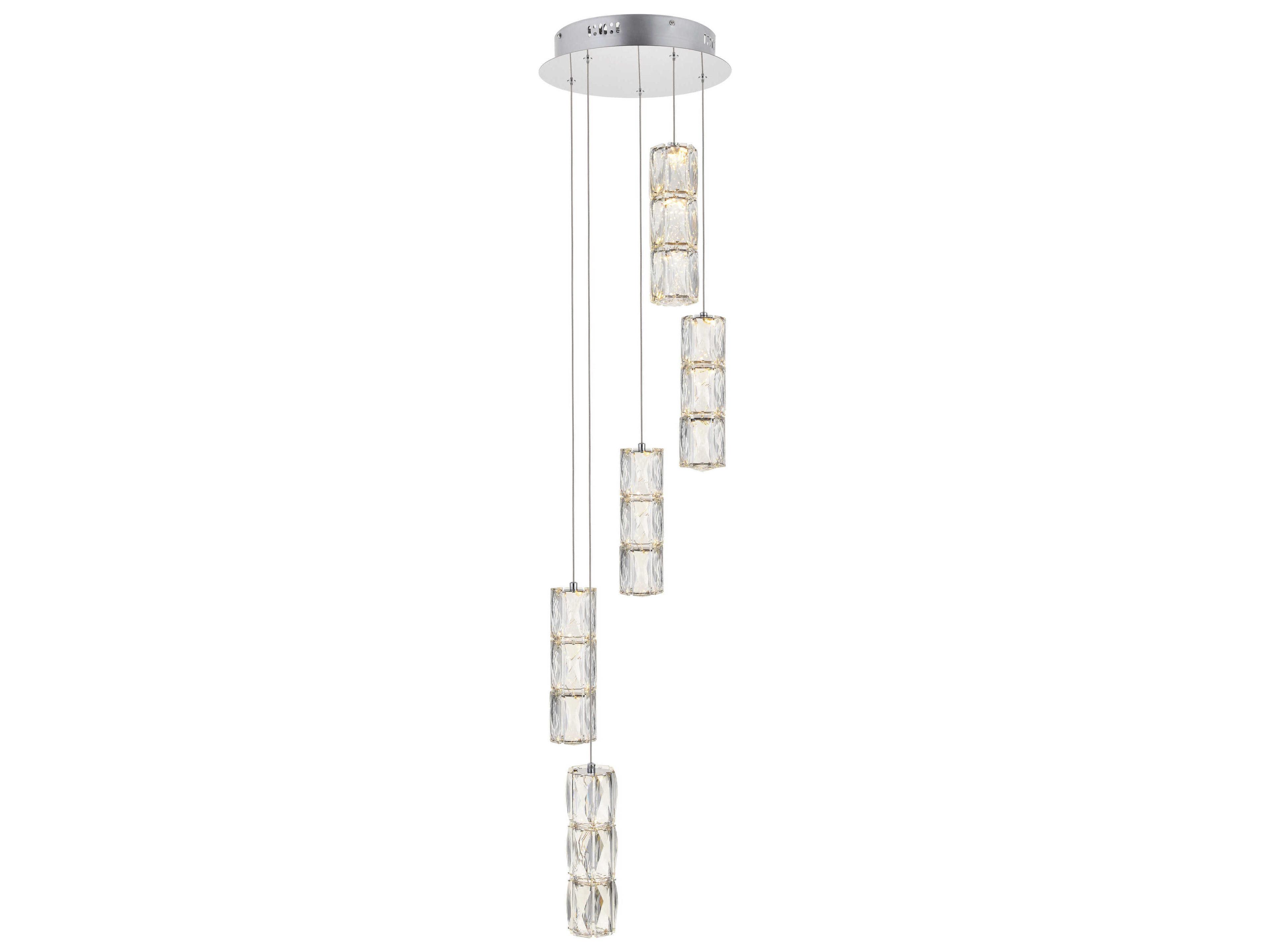 Polaris 5-Light Chrome Mini Pendant