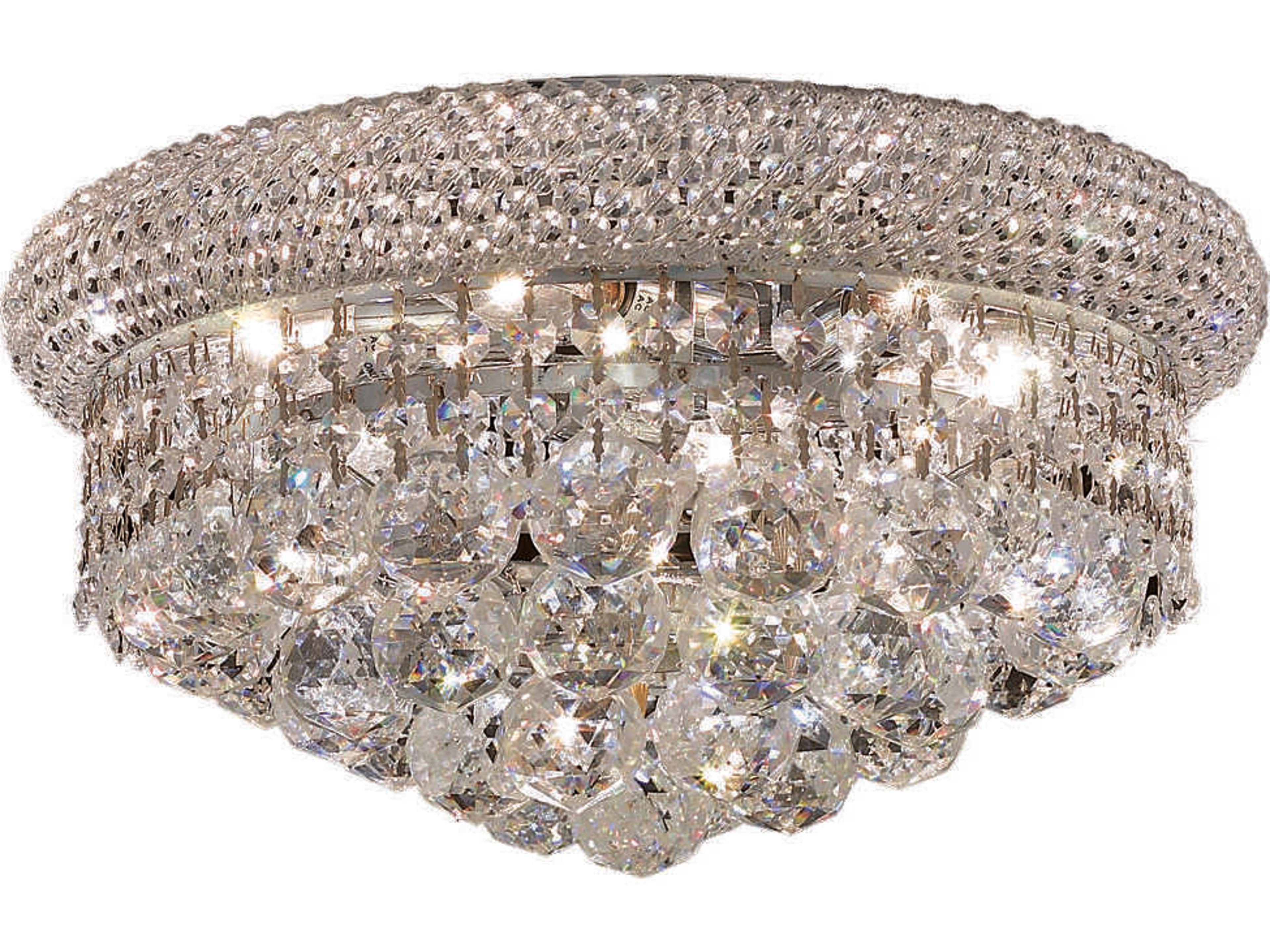 Primo Chrome Crystal Bowl Flush Mount