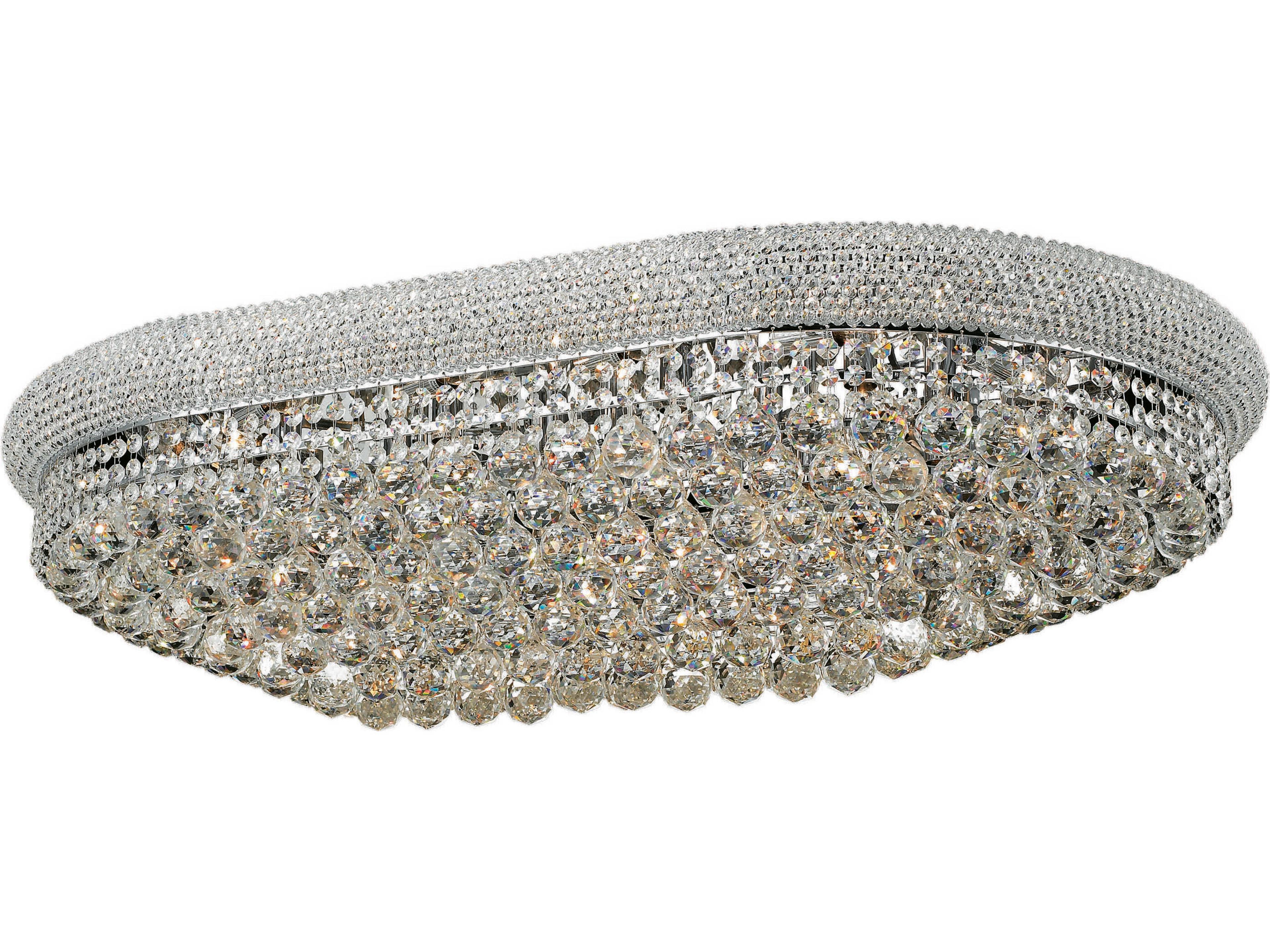 Primo Chrome Clear Crystal Dome Flush Mount