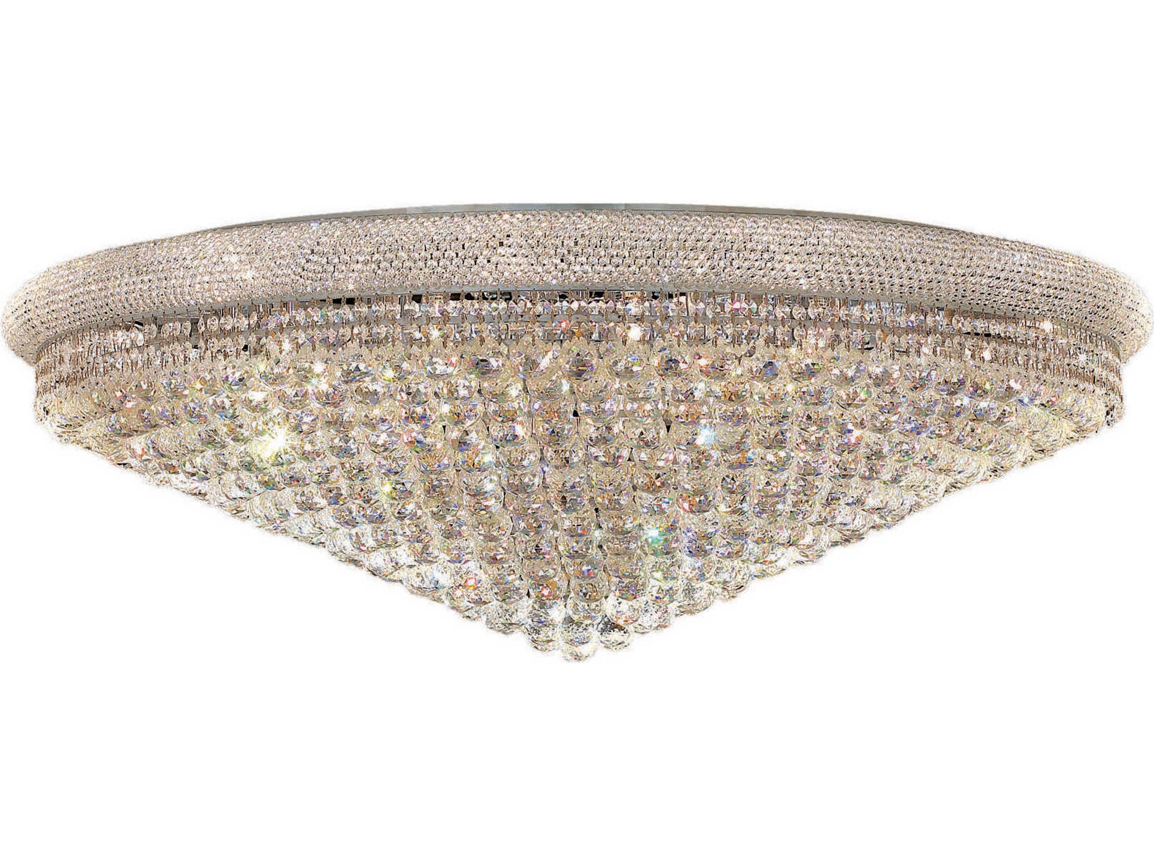 Primo Chrome Clear Crystal Bowl Flush Mount