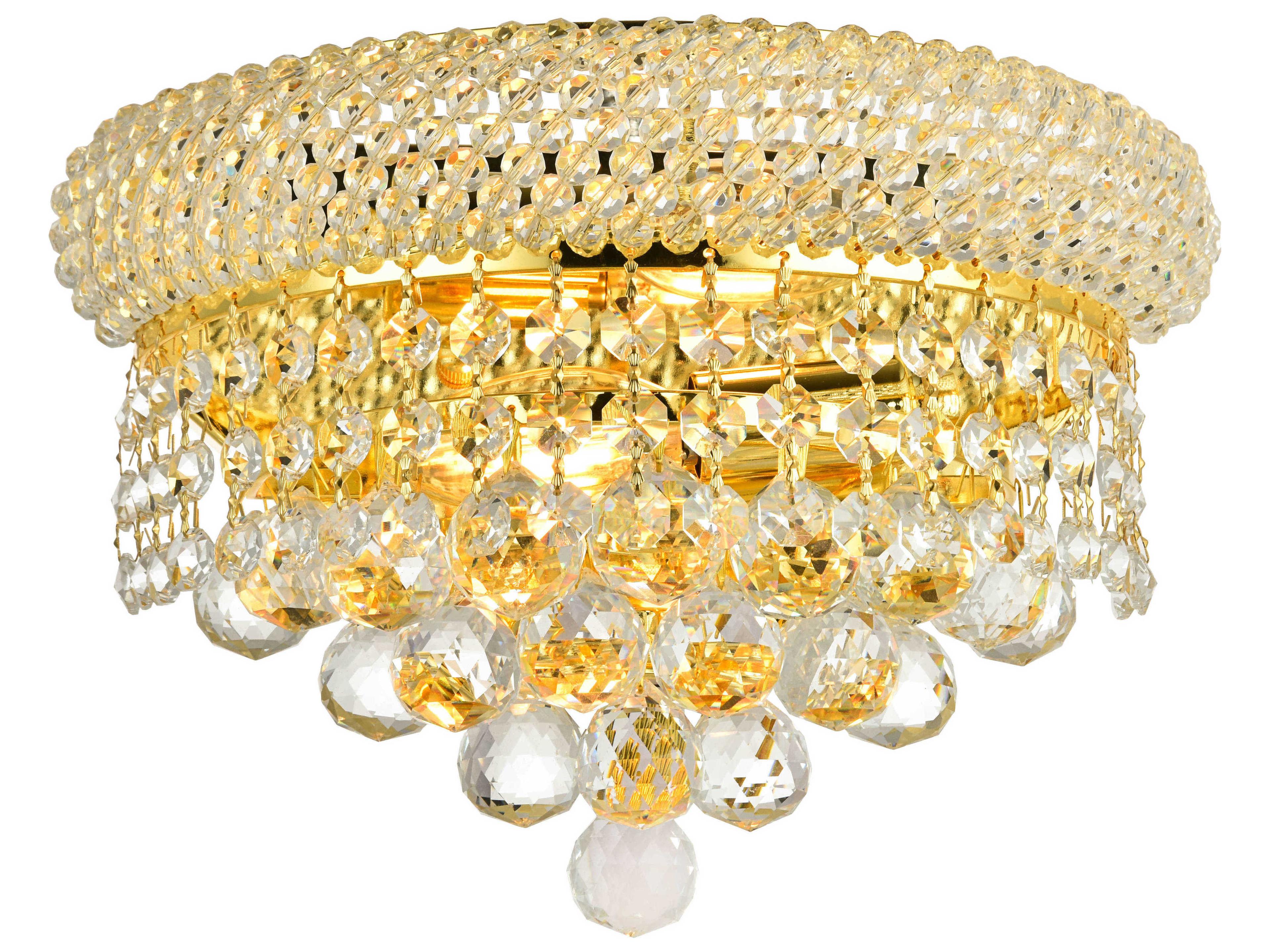Primo Gold Clear Crystal Wall Sconce