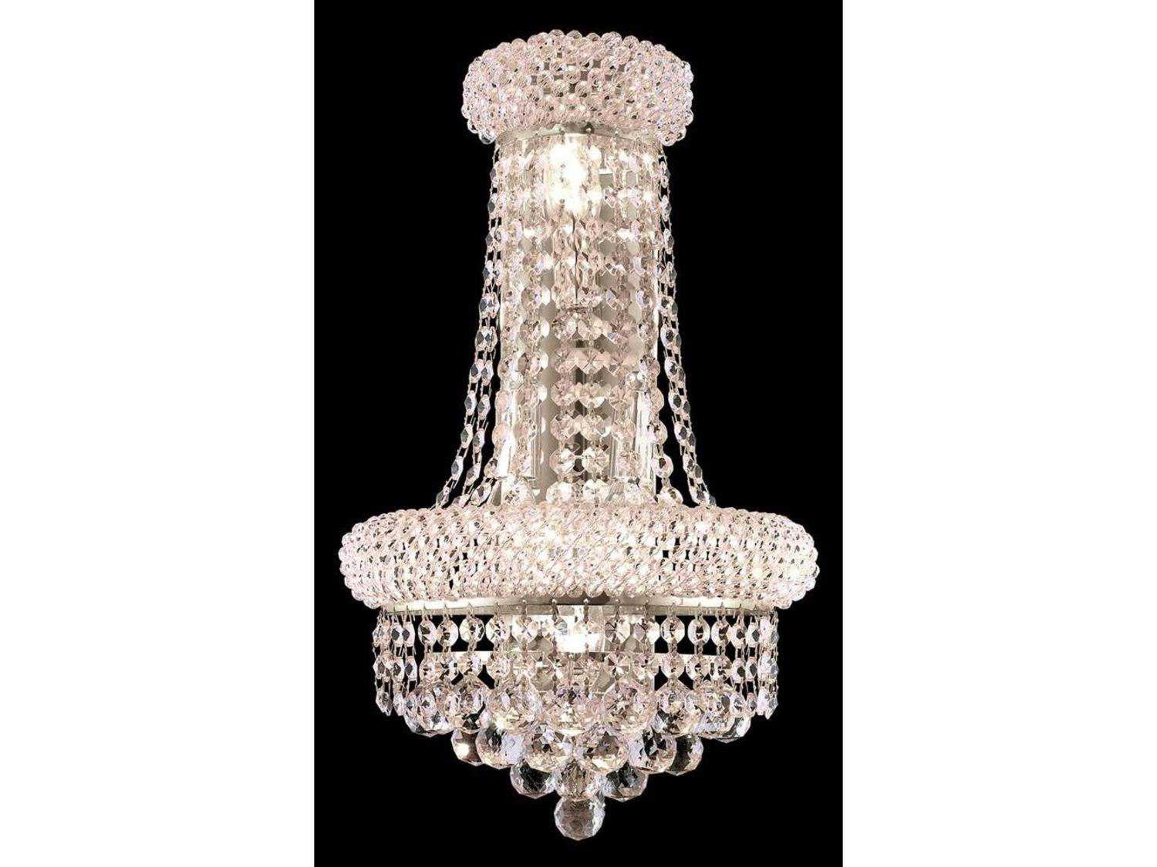 Primo Chrome Clear Crystal Wall Sconce