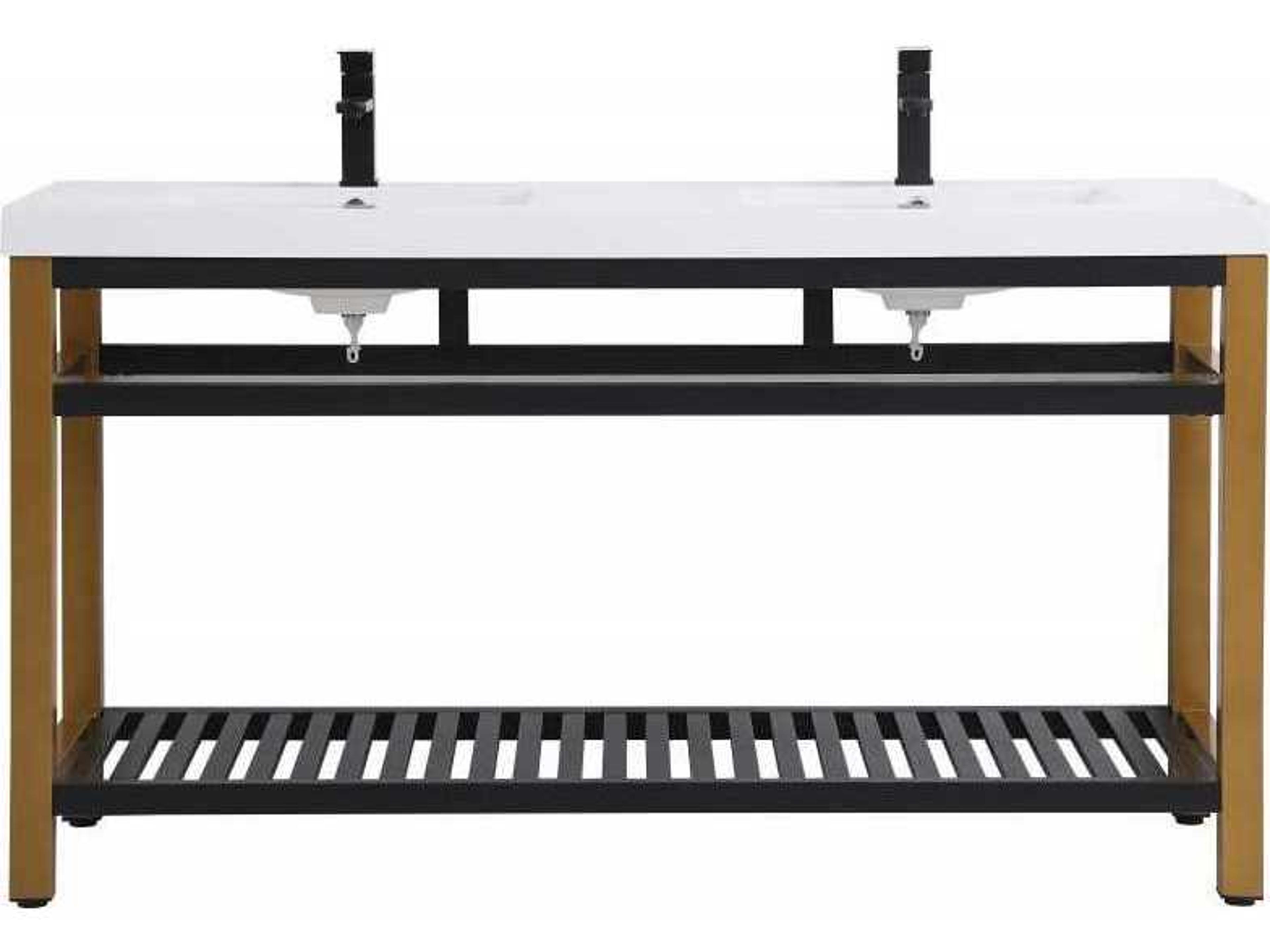 Raya Golden Black 60" Vanity