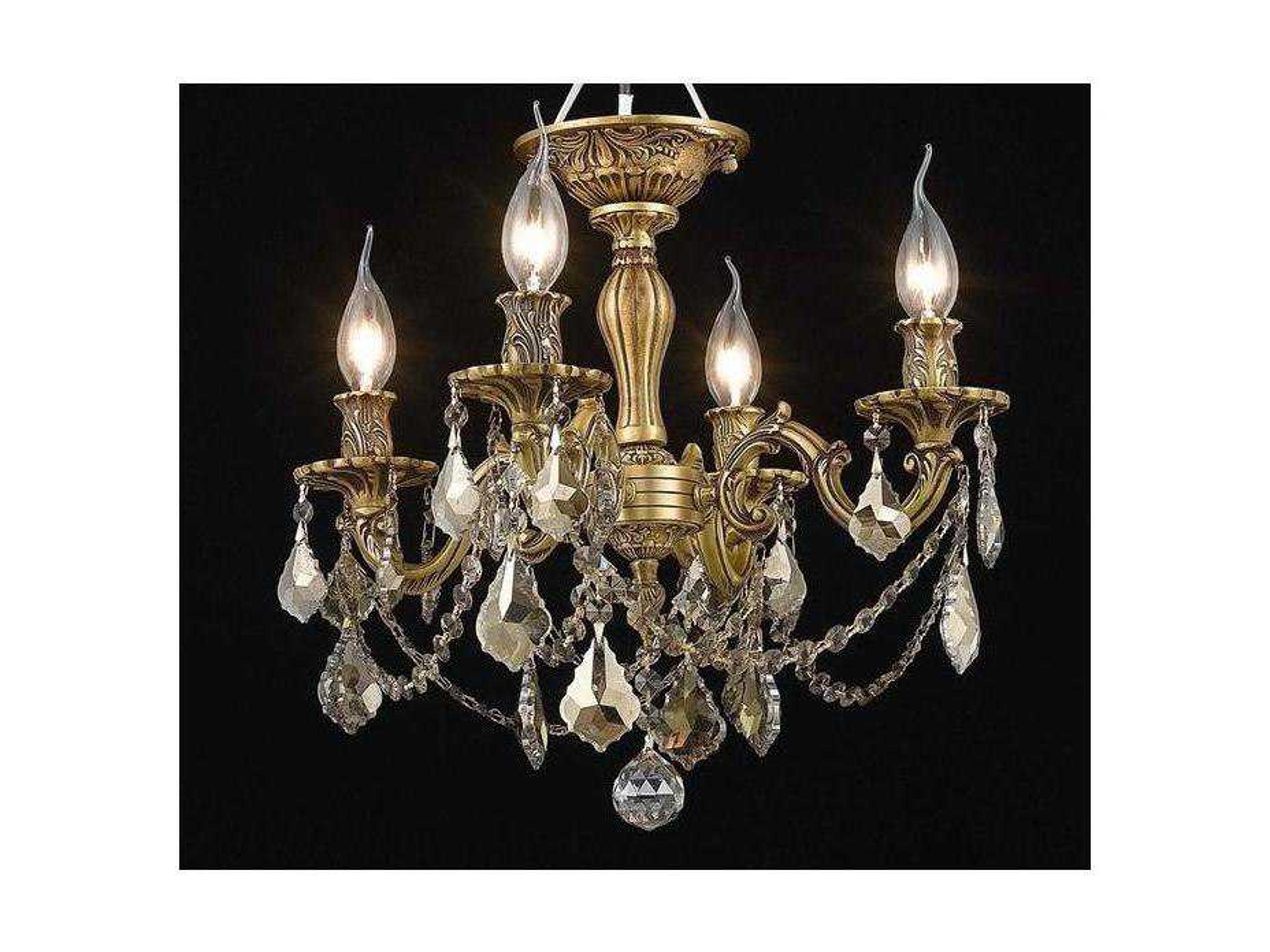 Rosalia French Gold Crystal Flush Mount