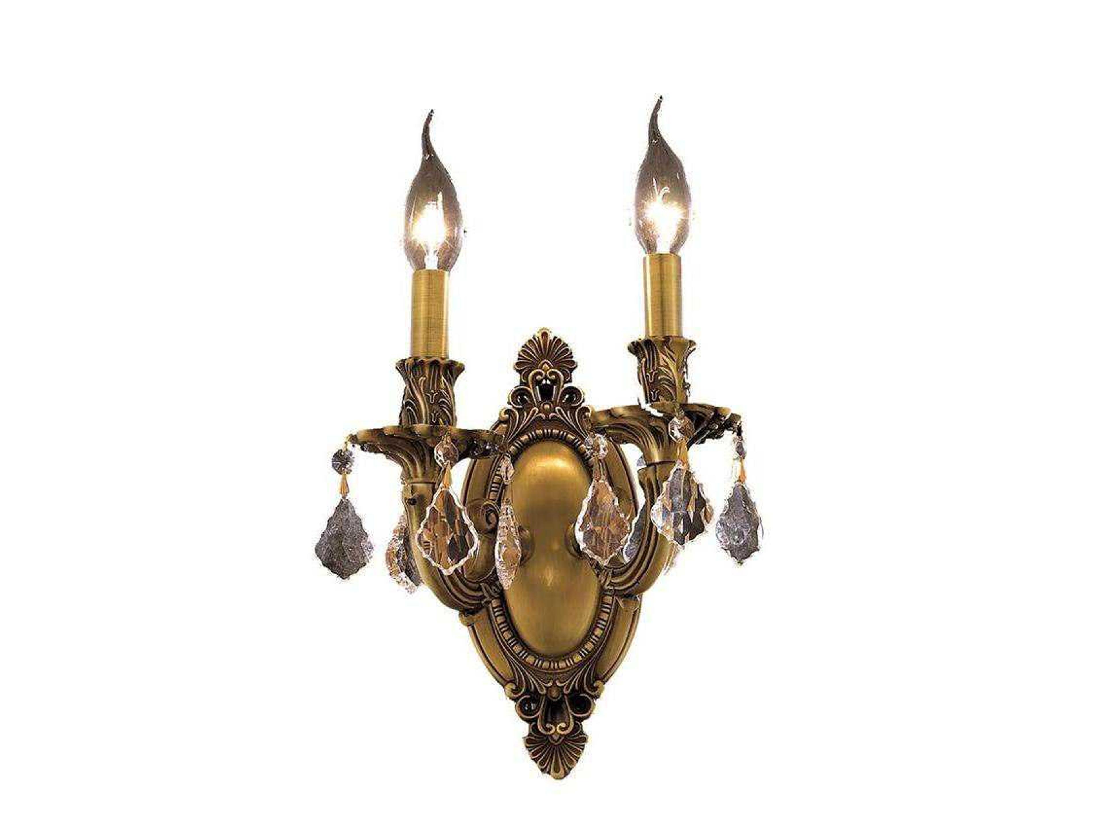 Rosalia French Gold Clear Crystal Wall Sconce