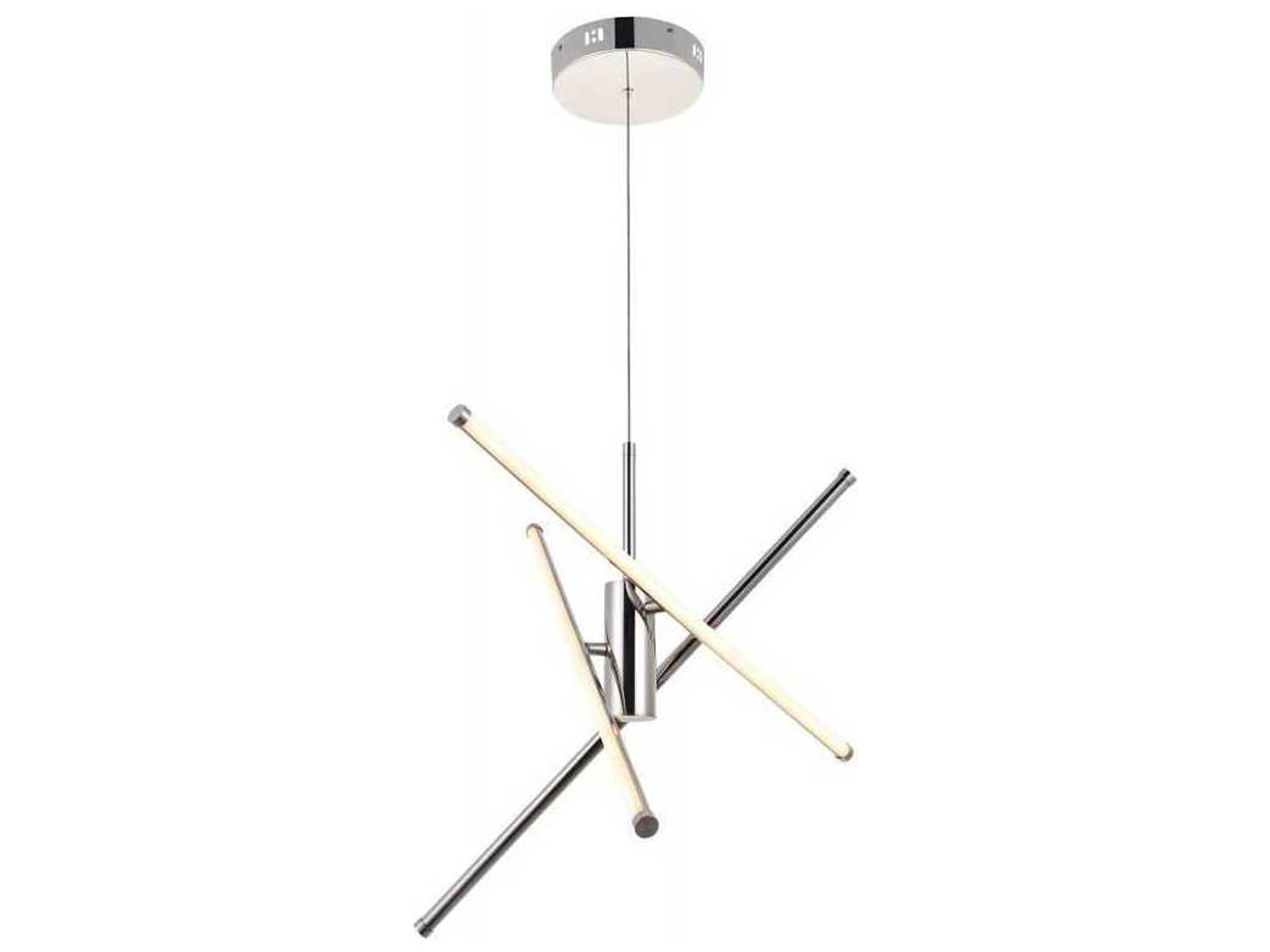 Sonya 3-Light Polished Nickel LED Pendant