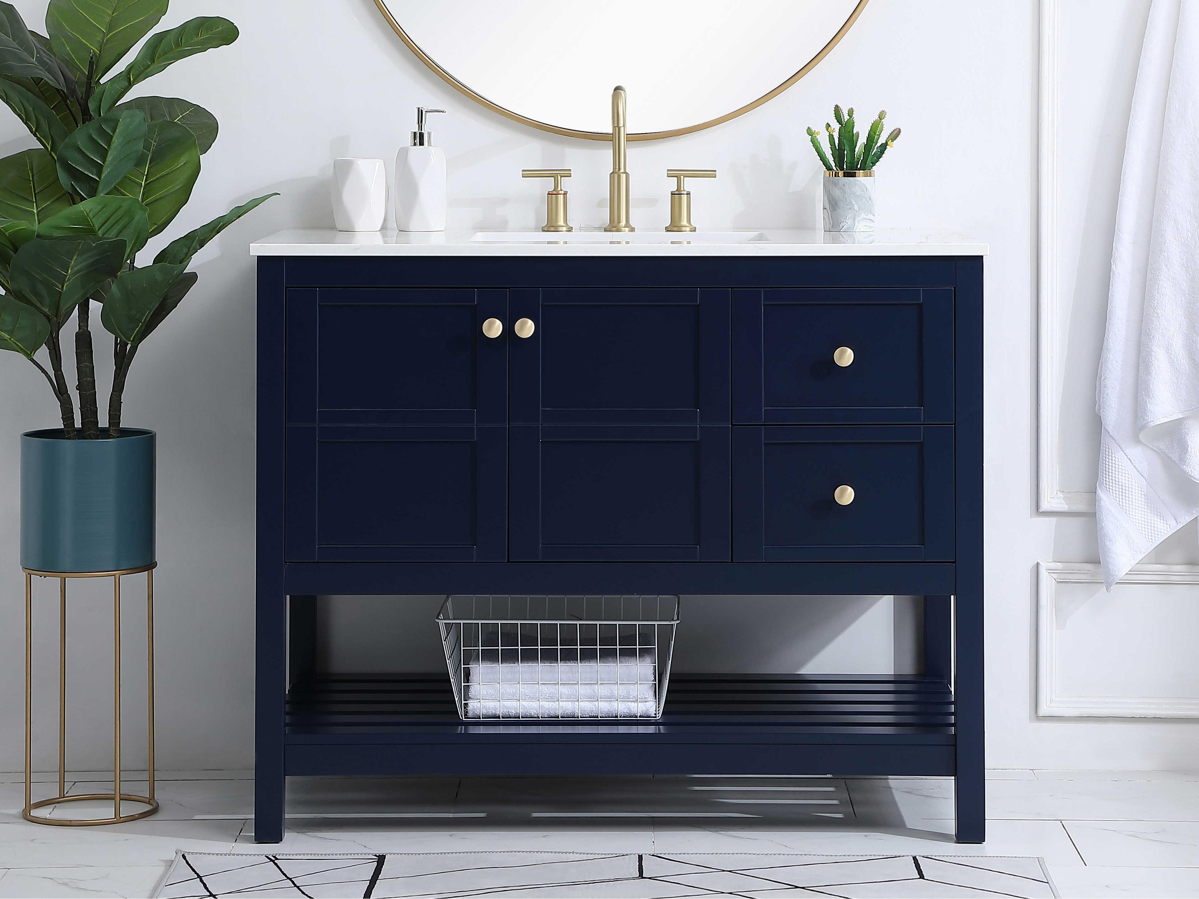 Elegant Lighting Theo Blue 42" Vanity