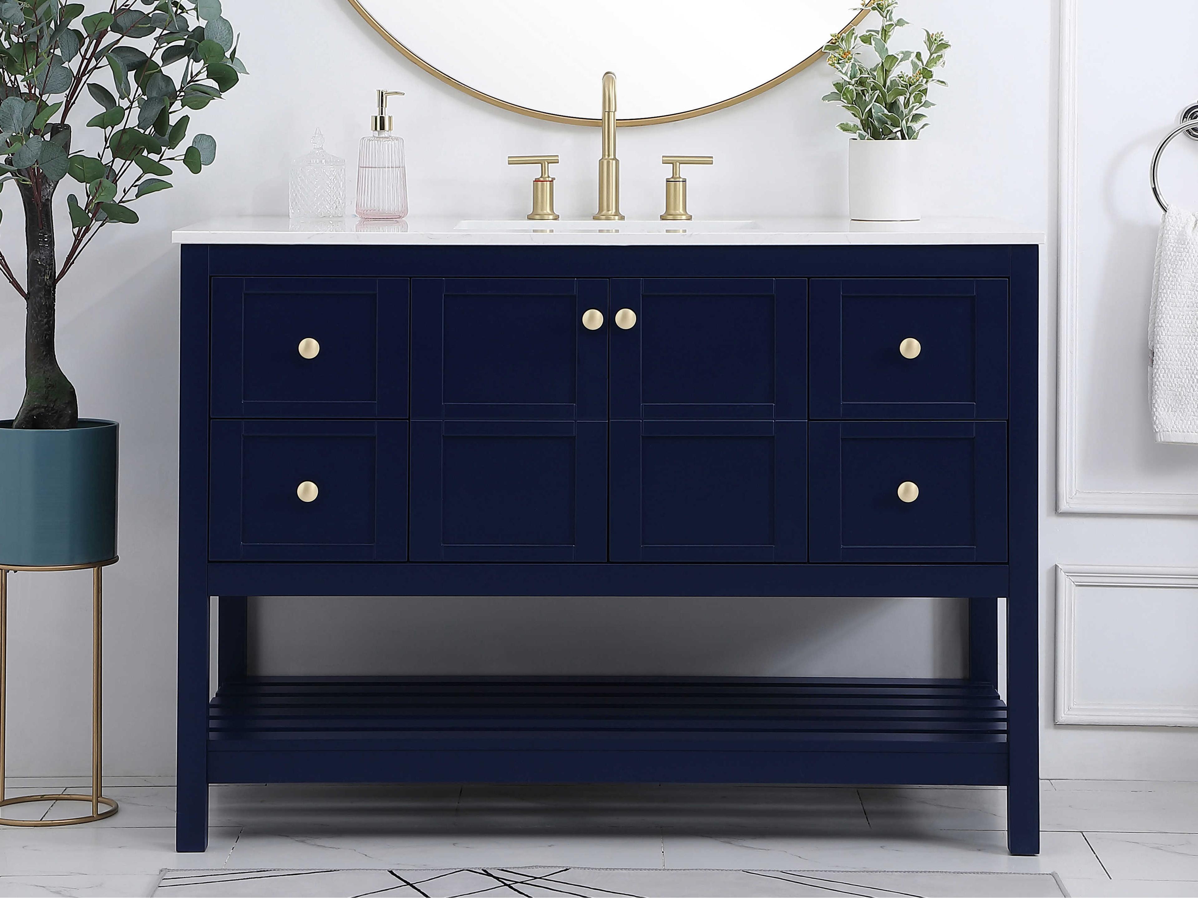 Elegant Lighting Theo Blue 48" Vanity