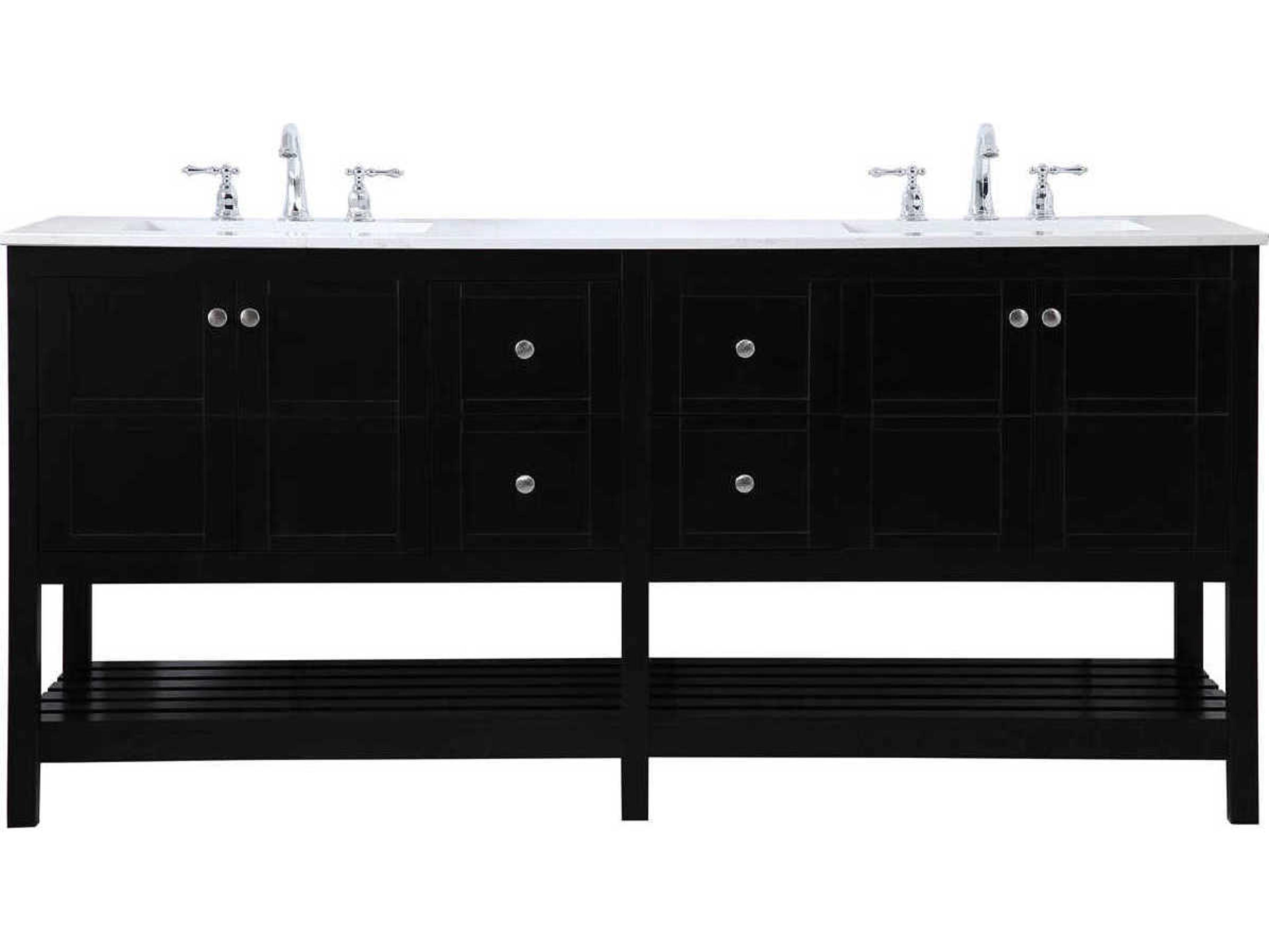 Theo Black 72" Vanity