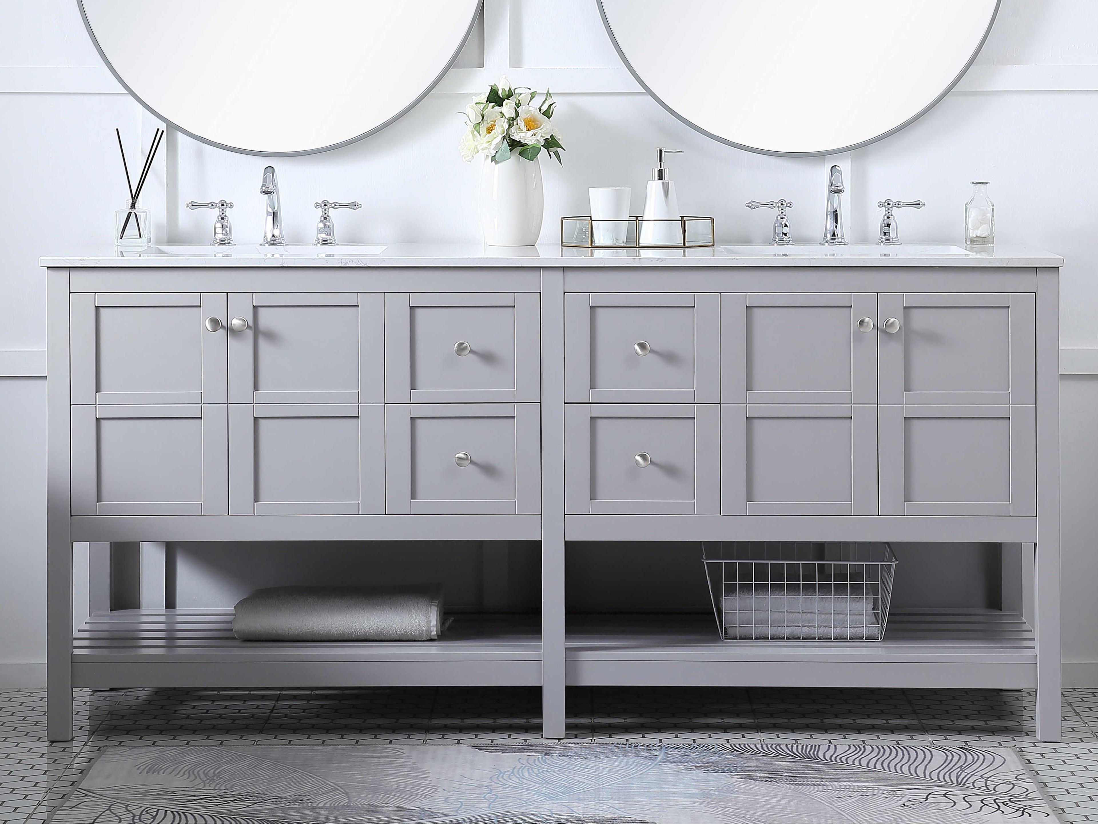 Elegant Lighting Theo Gray 72" Vanity