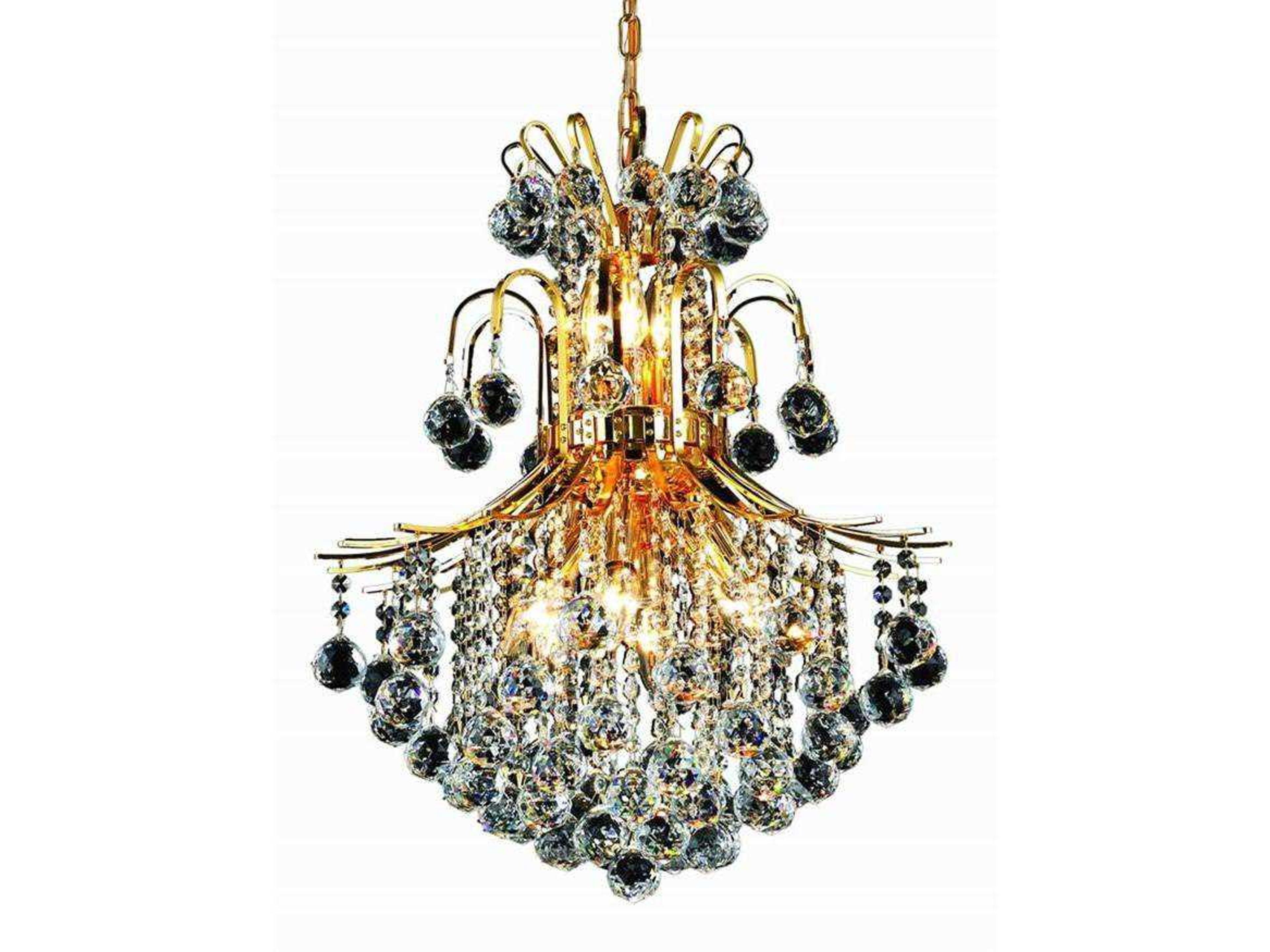 Toureg 11-Light Gold Clear Crystal Empire Tiered Chandelier