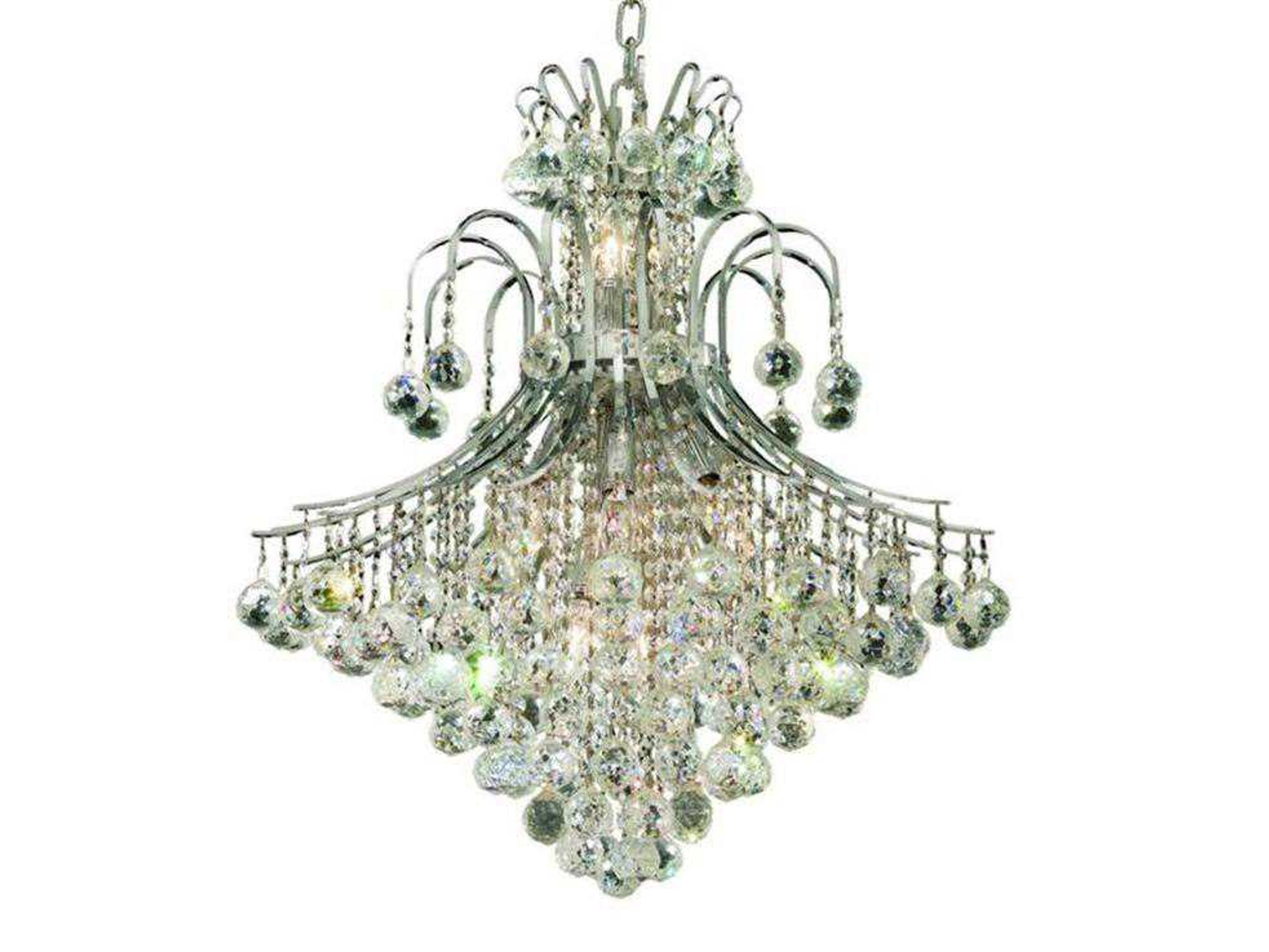 Toureg 15-Light Chrome Clear Crystal Empire Tiered Chandelier