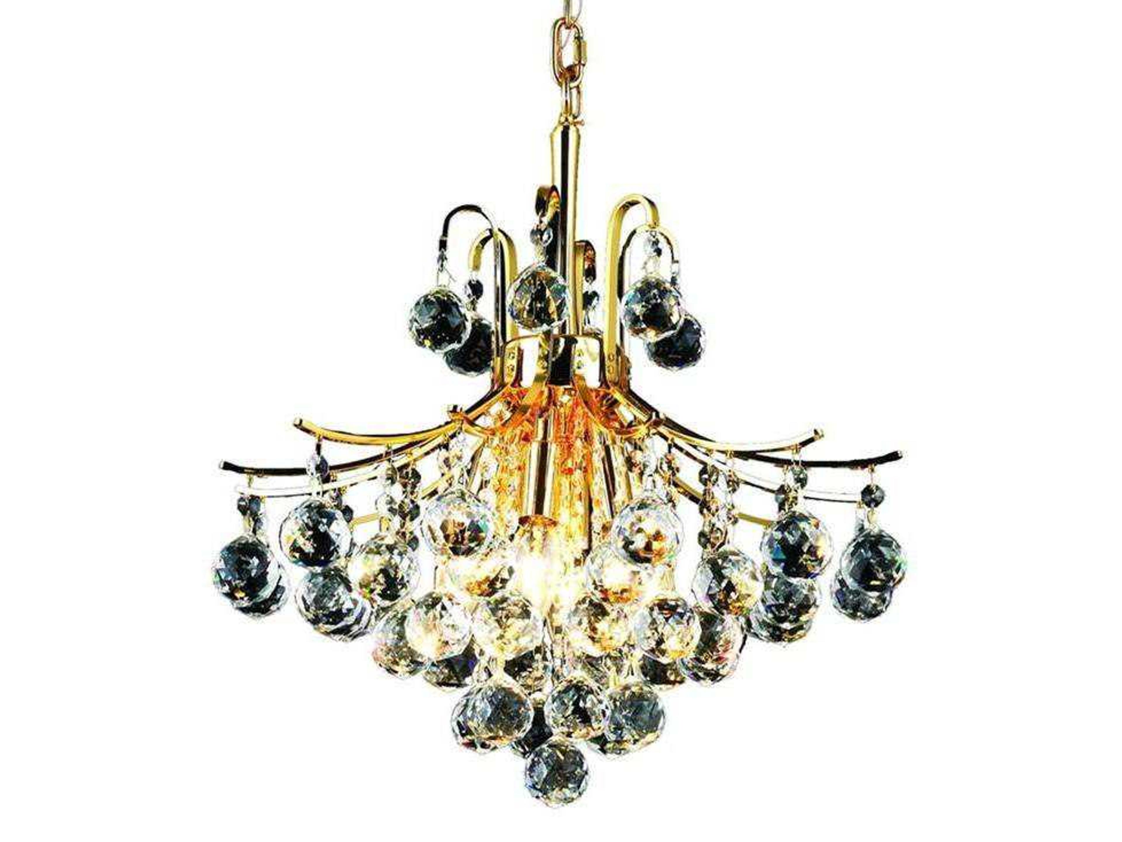 Toureg 6-Light Gold Clear Crystal Chandelier
