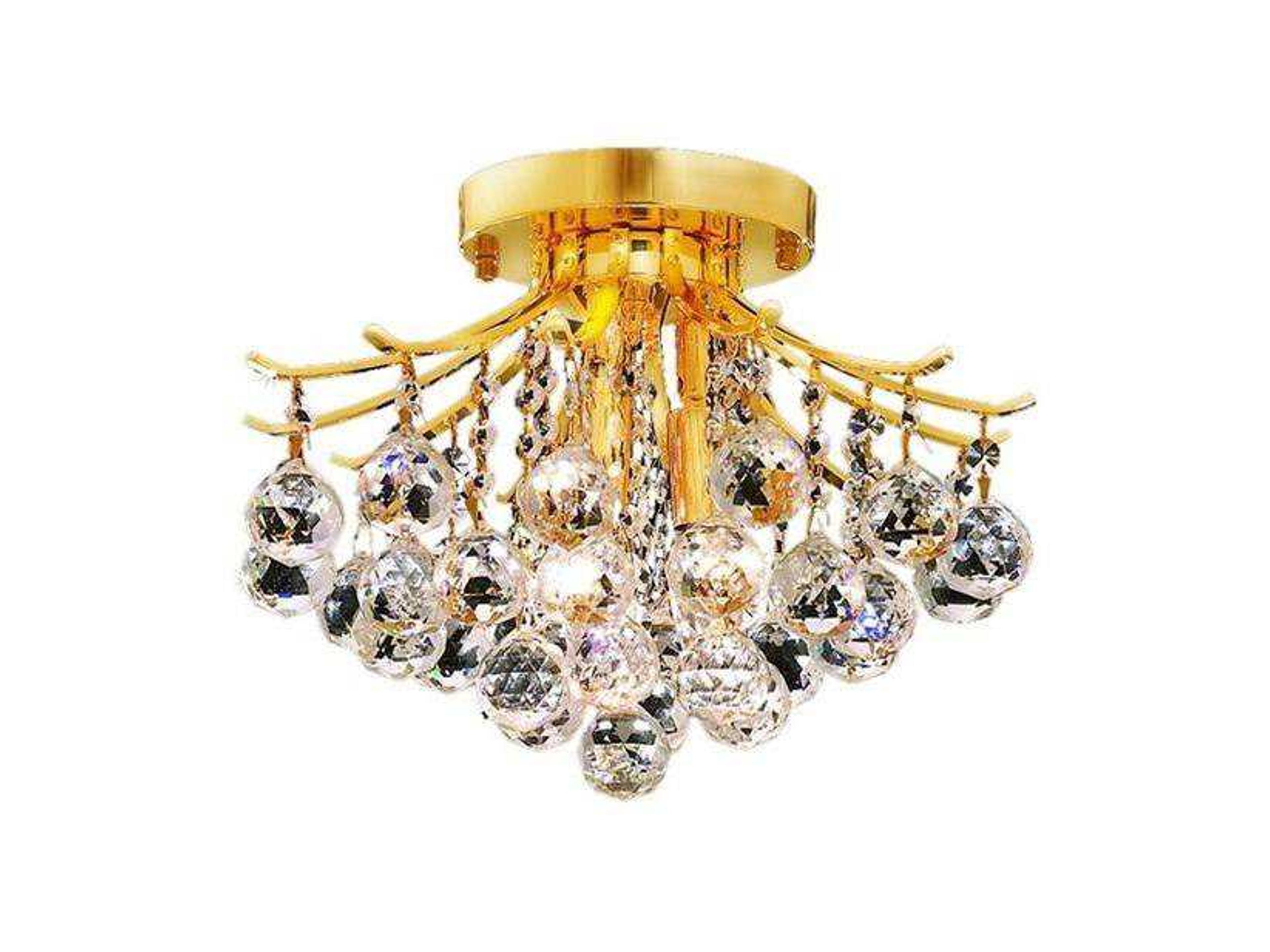 Toureg Gold Clear Crystal Semi Flush Mount