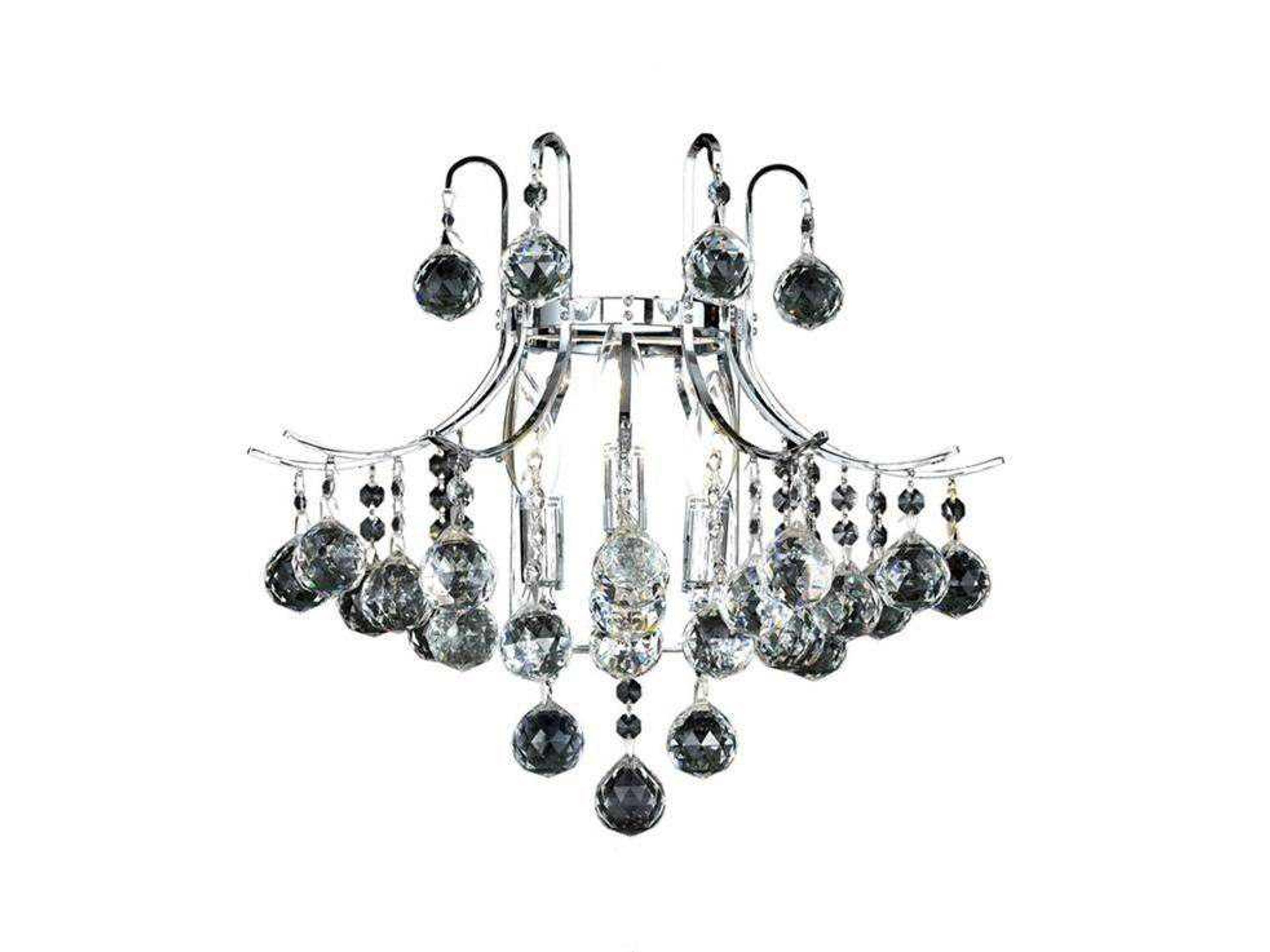 Toureg Chrome Clear Crystal Wall Sconce