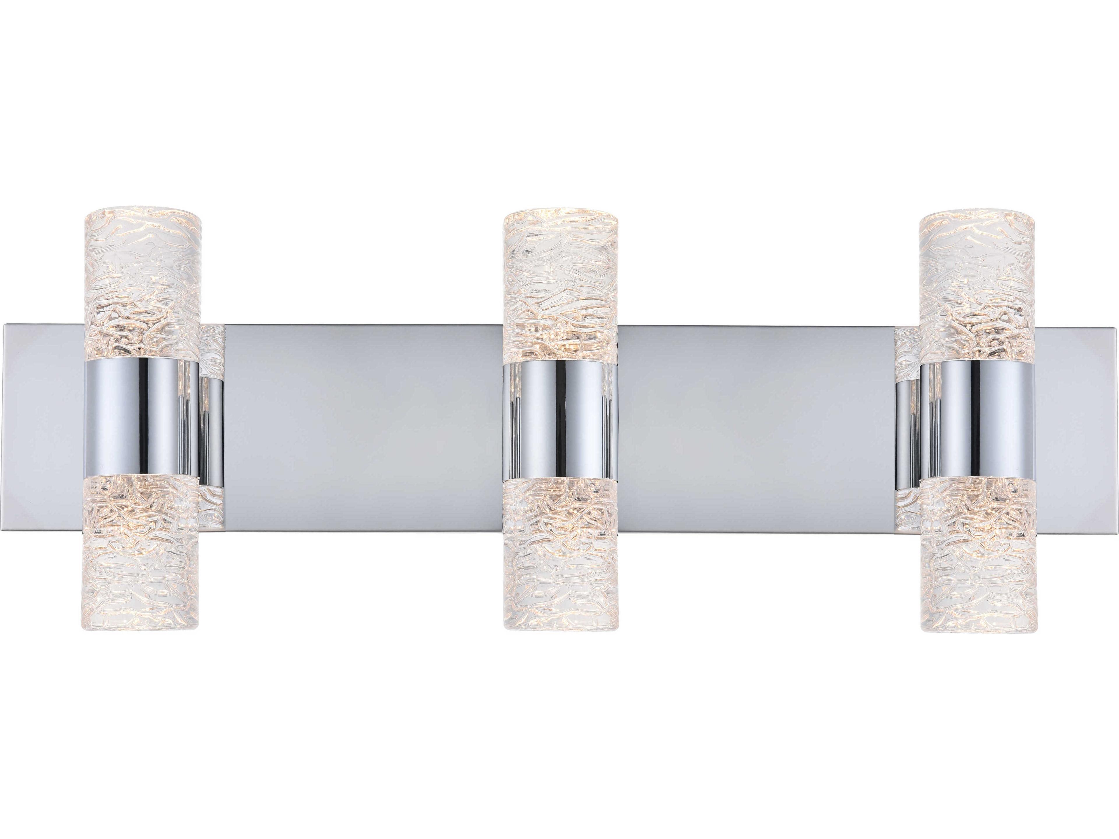 Vega 6-Light Chrome Clear Glass LED Vanity Light