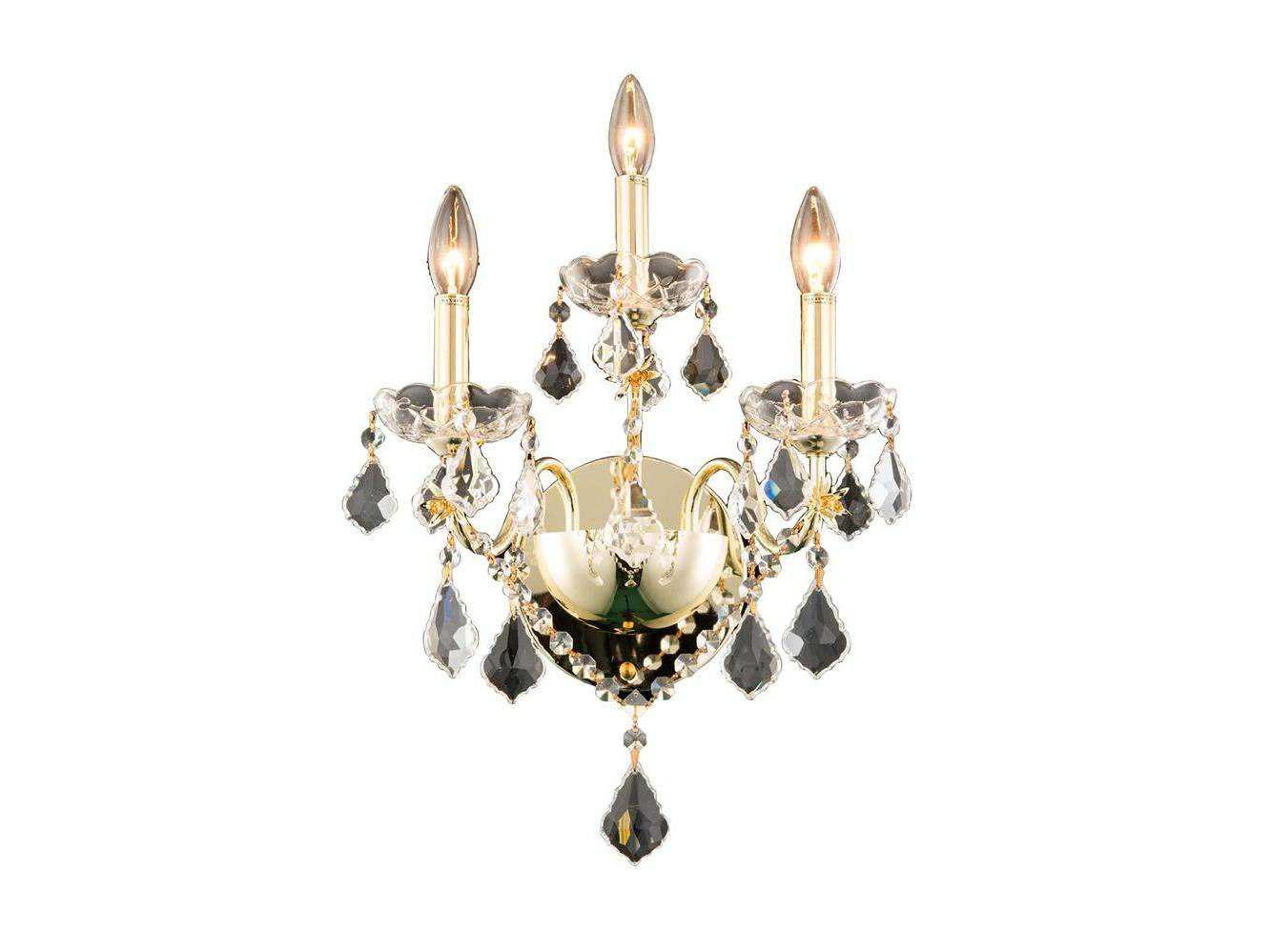 Elegant Lighting Gold Crystal Wall Sconce