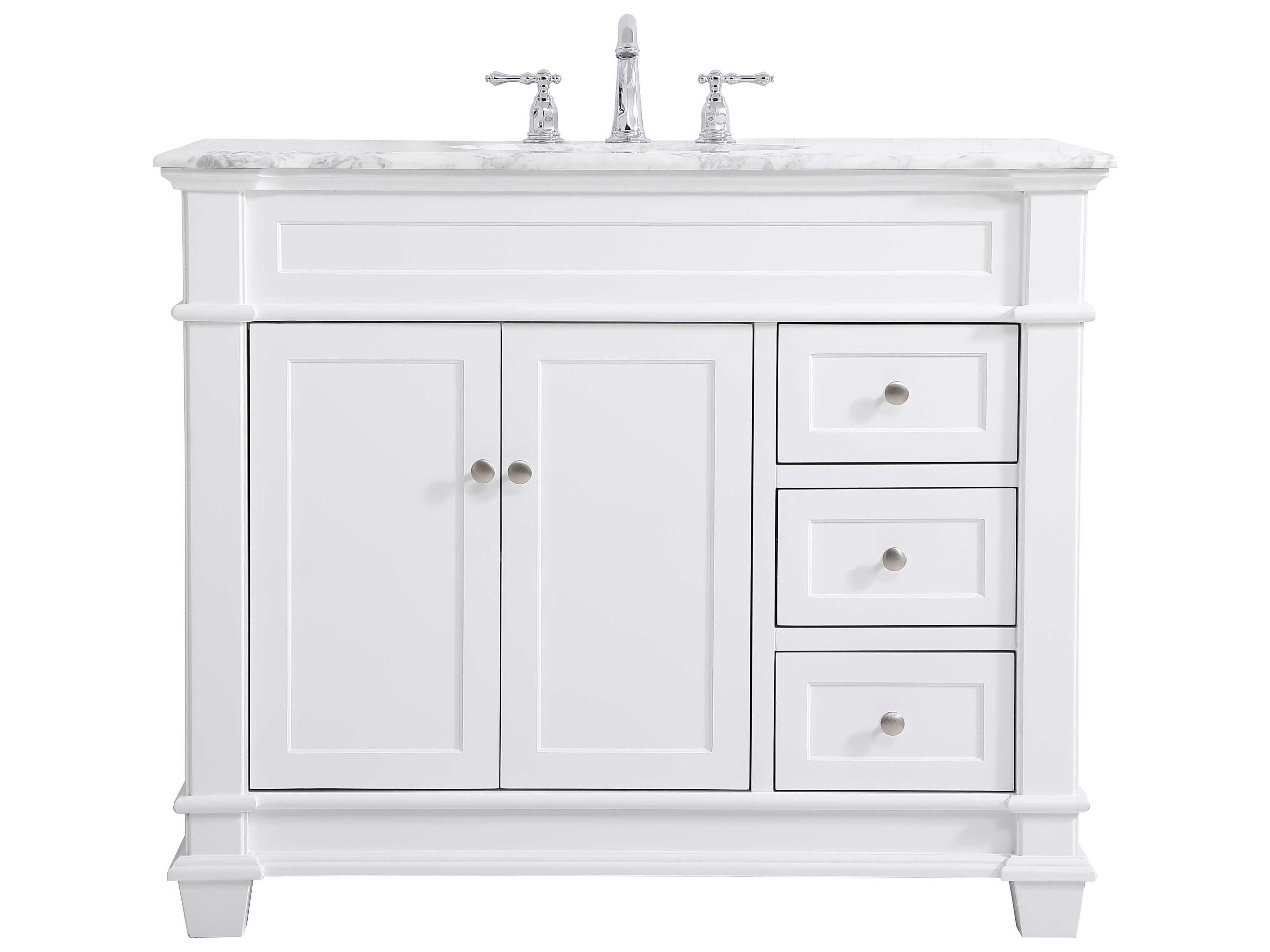 Wesley Bathroom Vanity Set 42-Inch White